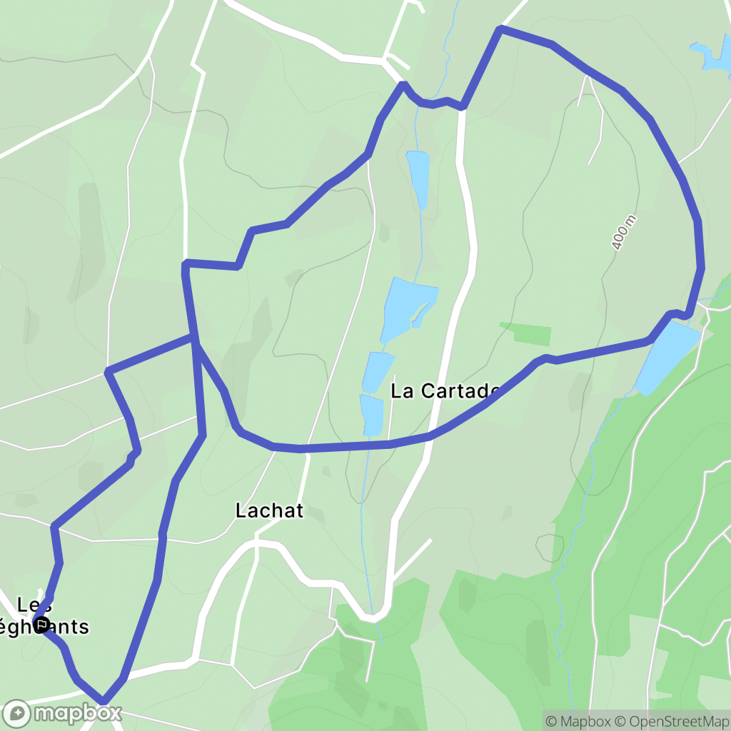 Glaine-Montaigut : carte du parcours de randonnée - France