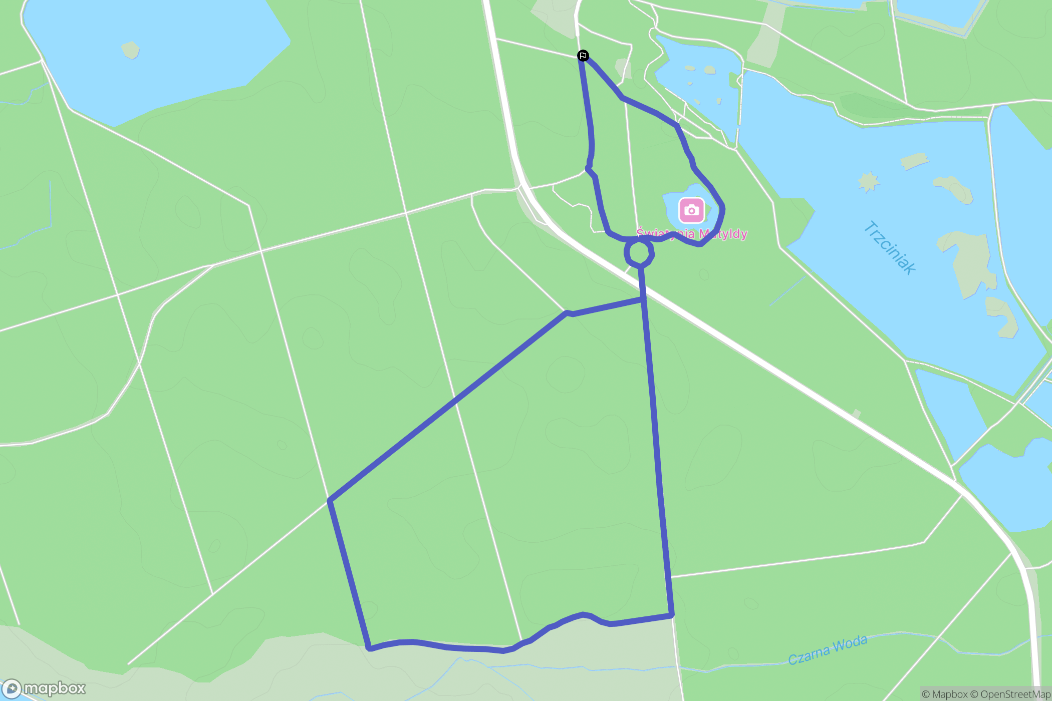 Pokój: mapa trasy - Poland
