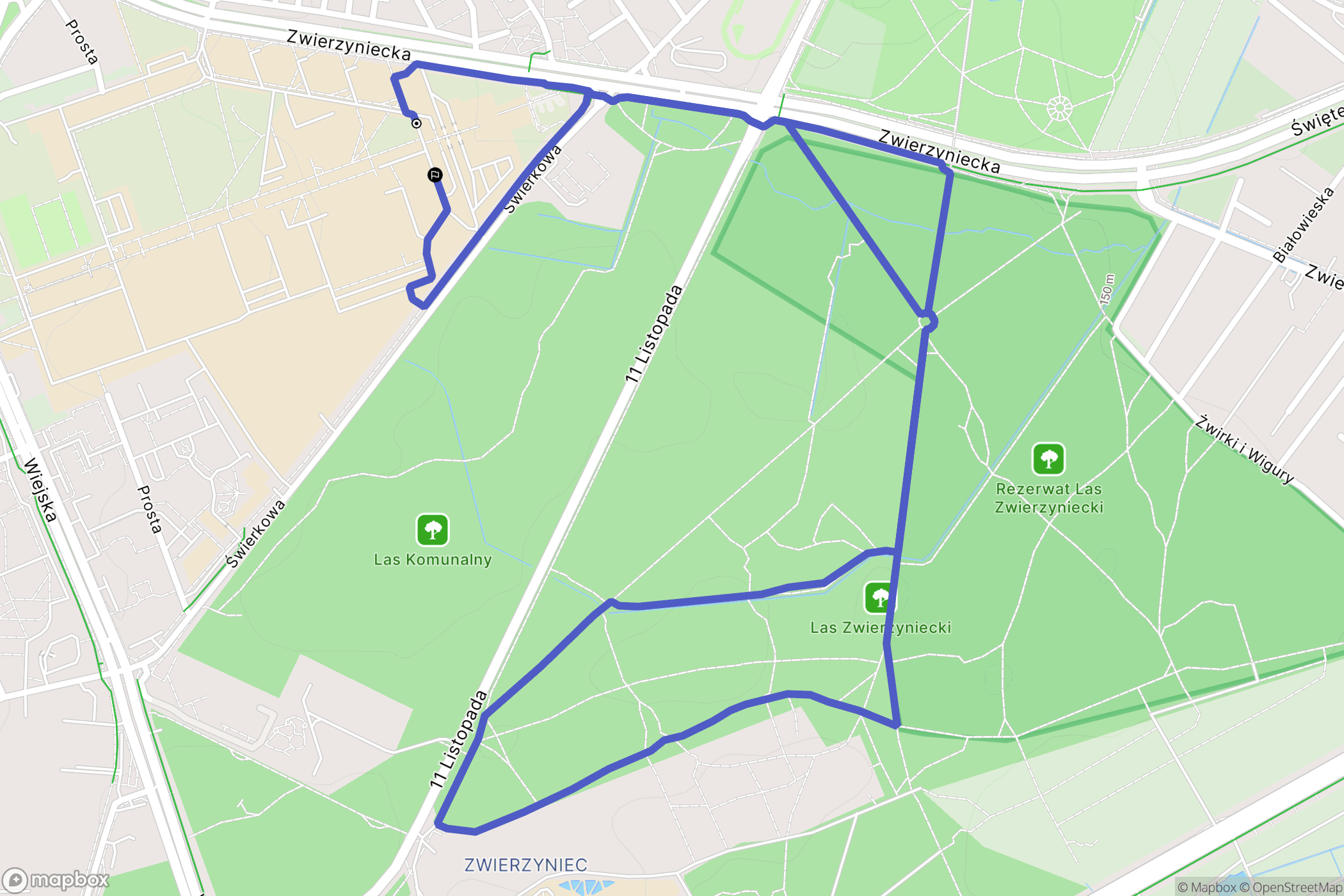 Białystok: mapa trasy - Poland