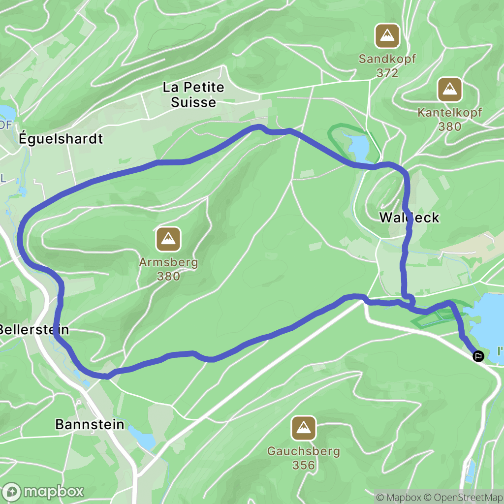Philippsbourg : carte du parcours de randonnée - France