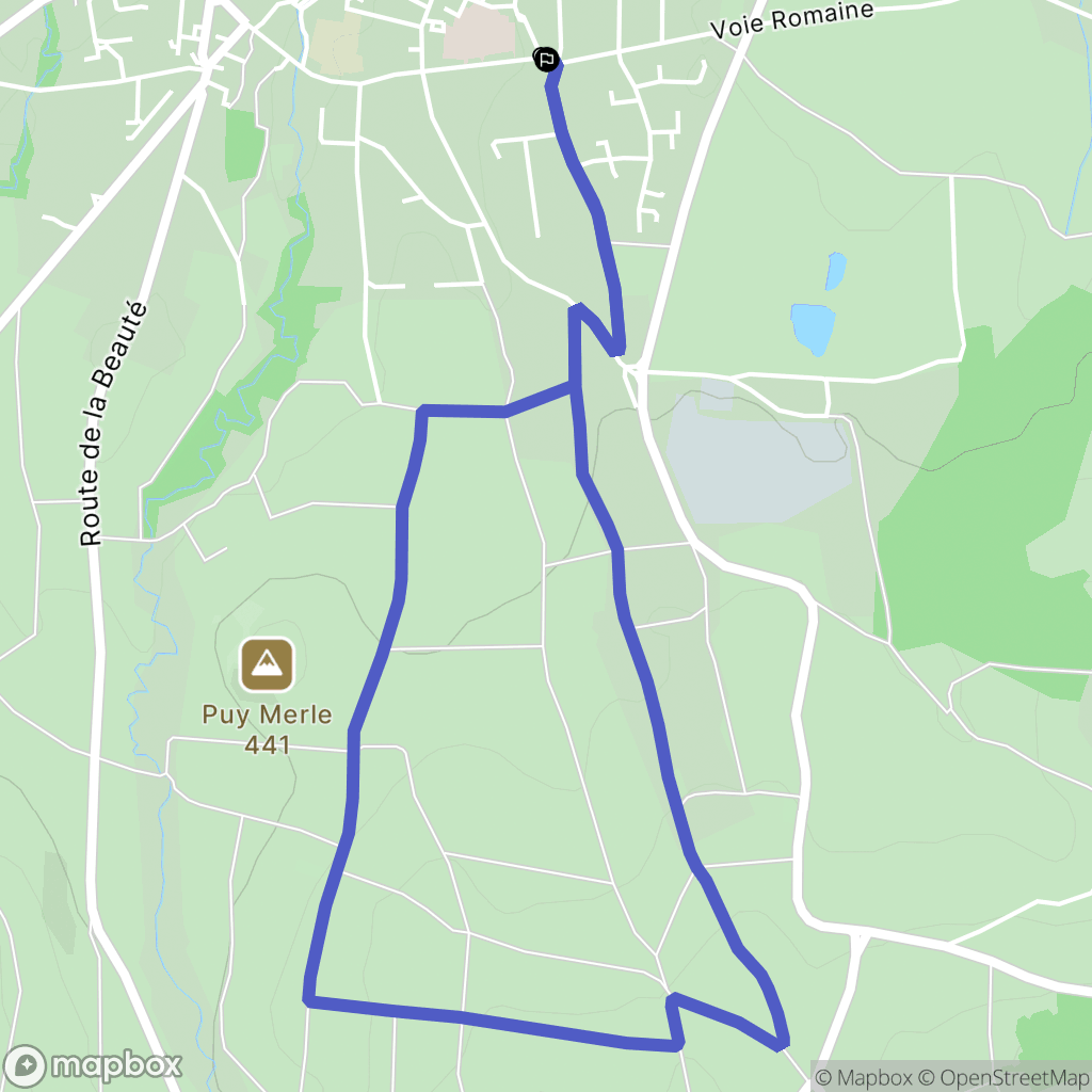 Billom : carte du parcours de randonnée - France