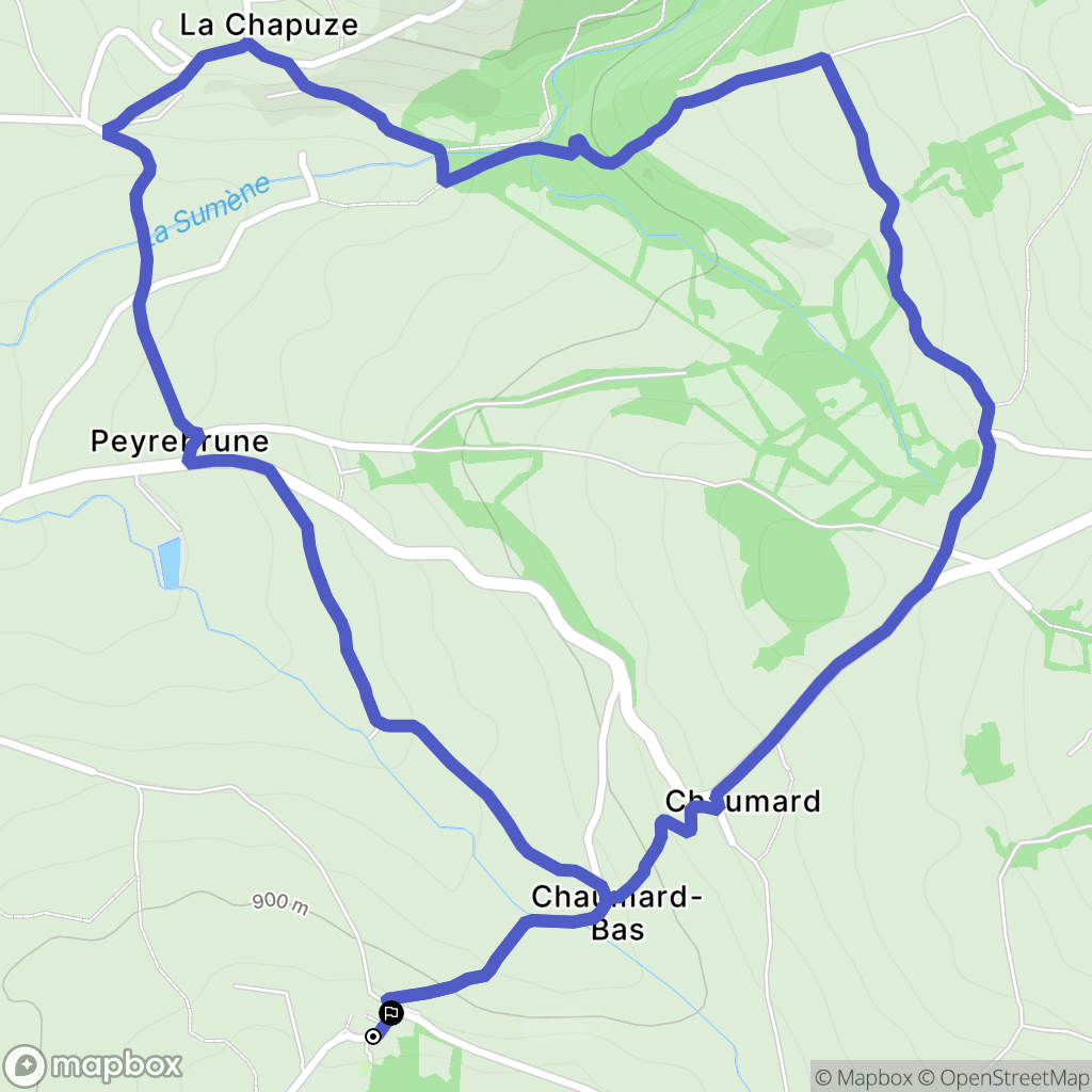 Saint-Julien-Chapteuil : carte du parcours de randonnée - France