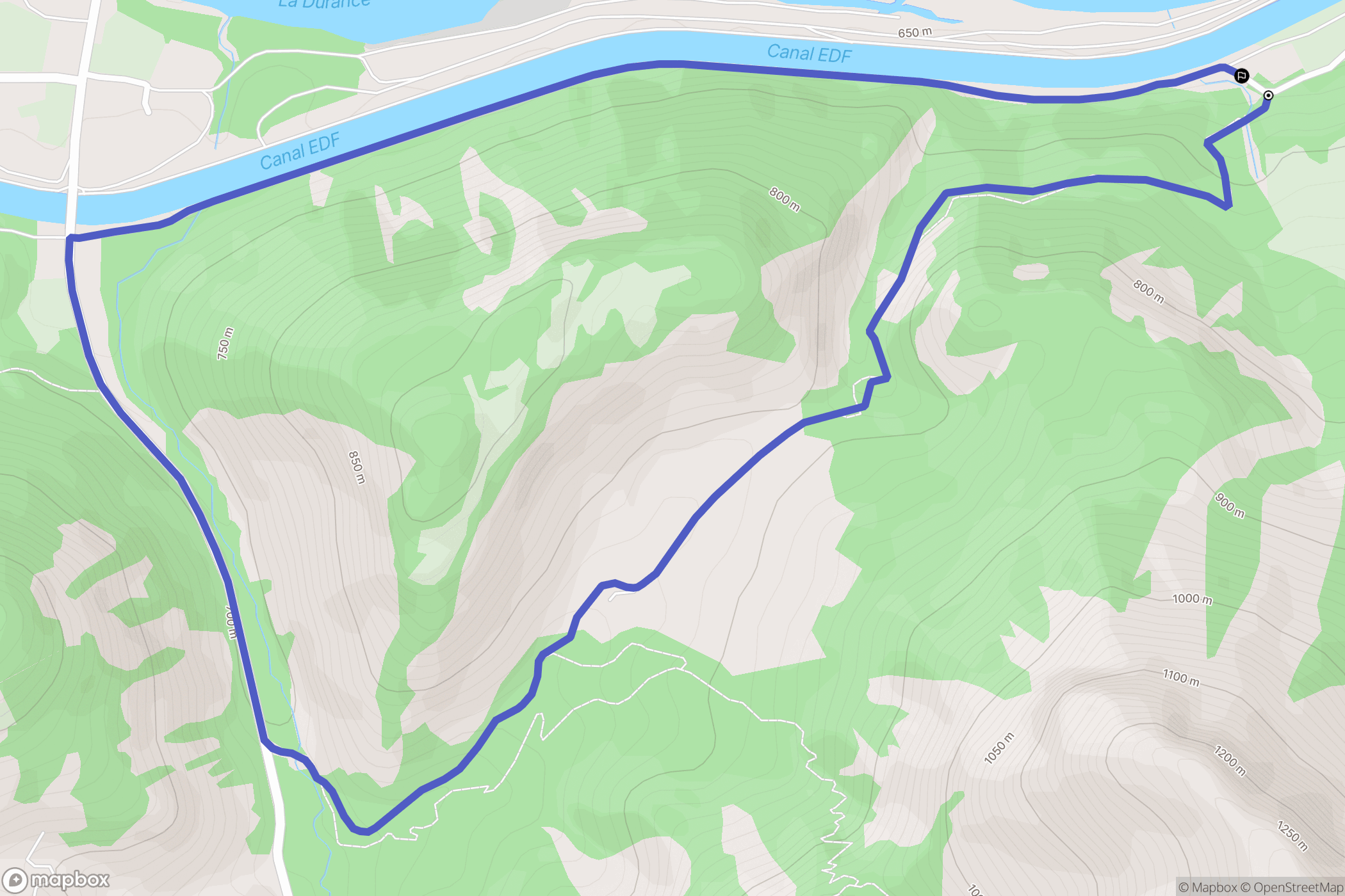Rochebrune : carte du parcours de randonnée - France