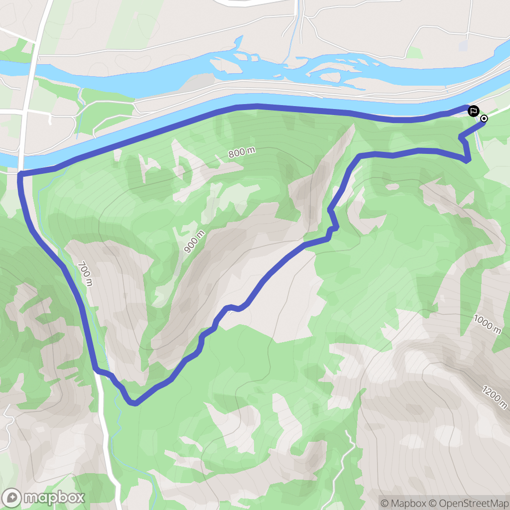 Rochebrune : carte du parcours de randonnée - France