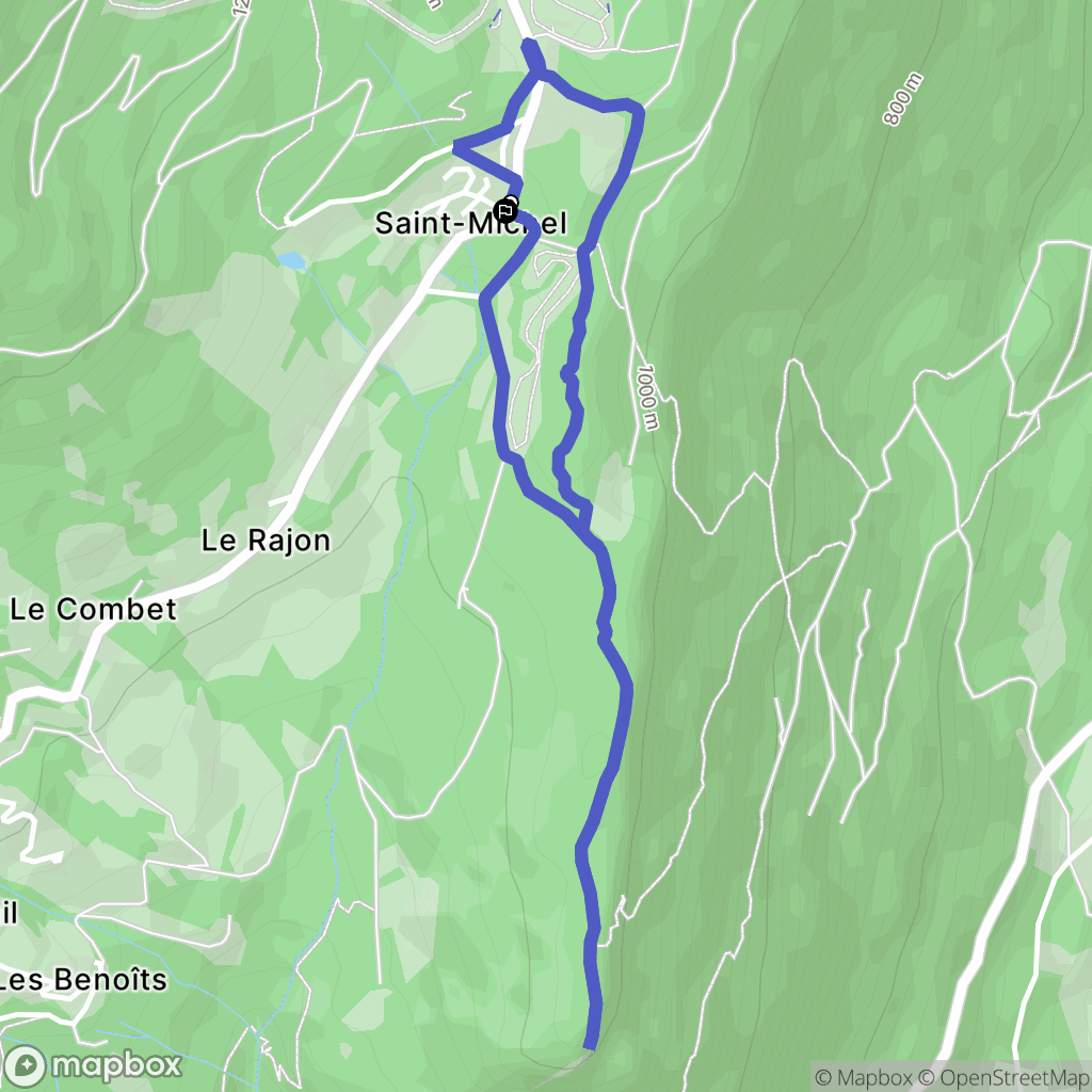Plateau-des-Petites-Roches : carte du parcours de randonnée - France