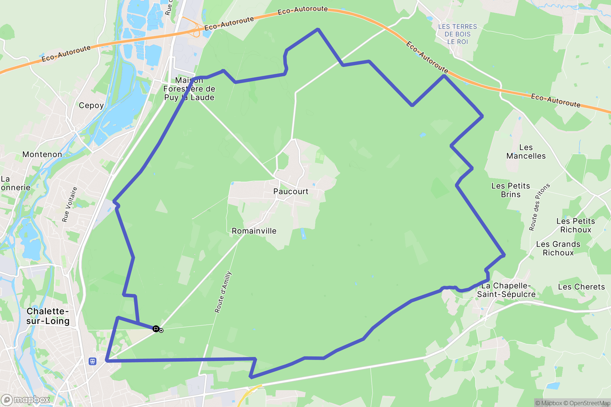 Châlette-sur-Loing : carte du parcours de randonnée - France