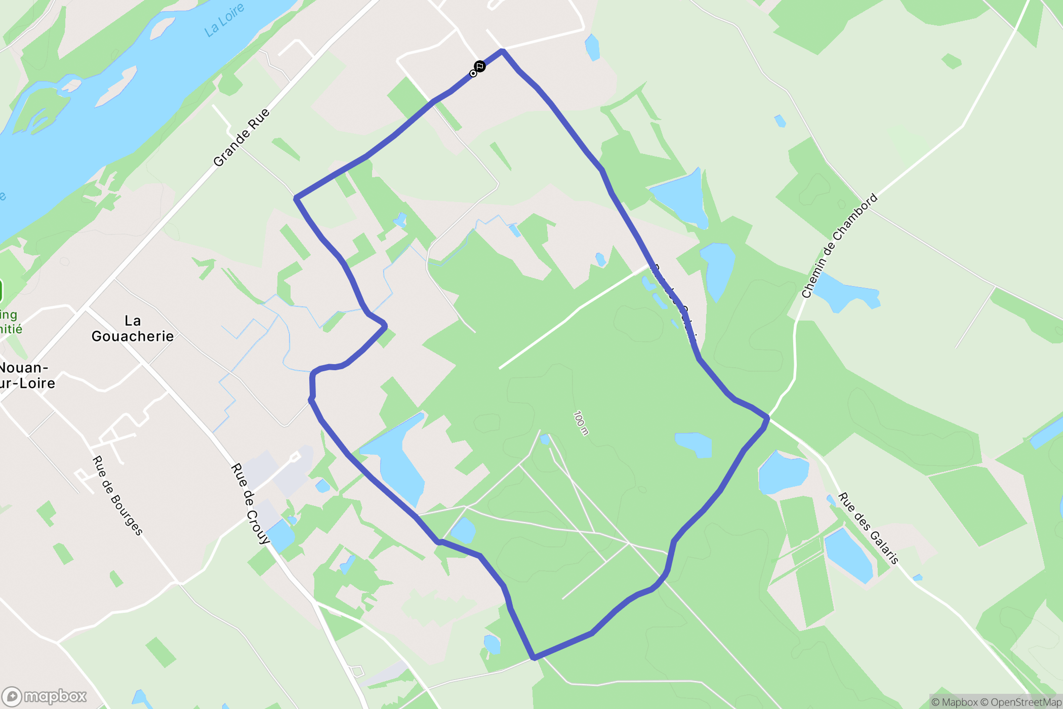 Saint-Laurent-Nouan : carte du parcours de randonnée - France