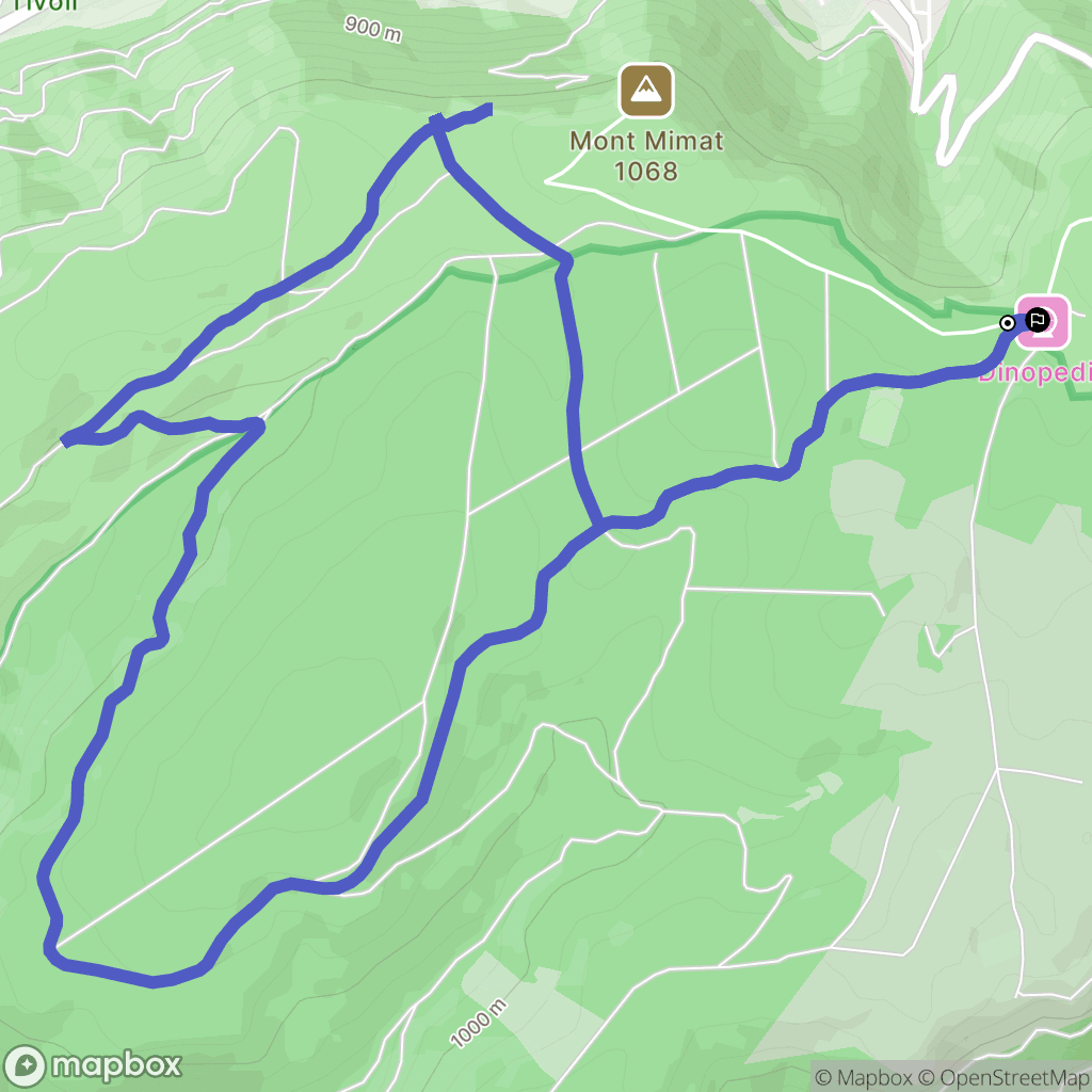 Mende : carte du parcours de randonnée - France