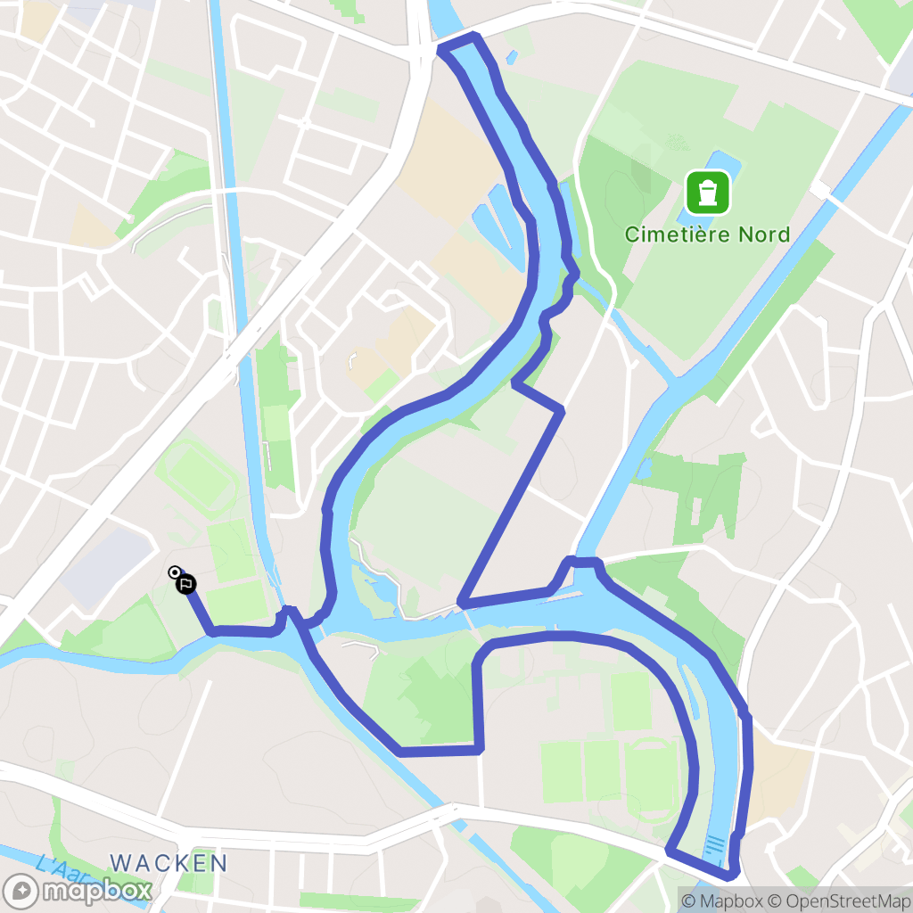 Schiltigheim : carte du parcours de randonnée - France