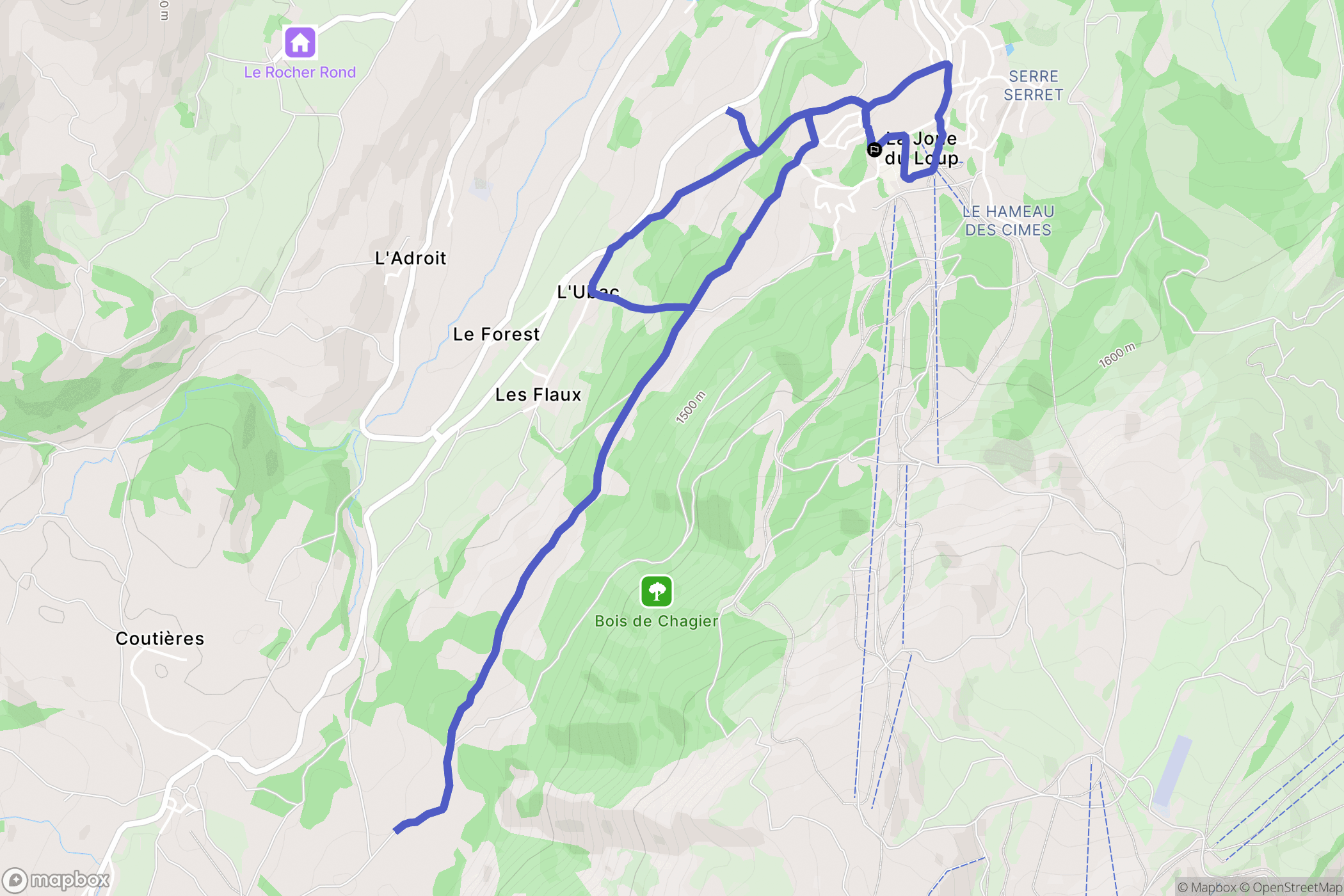 Dévoluy : carte du parcours de randonnée - France