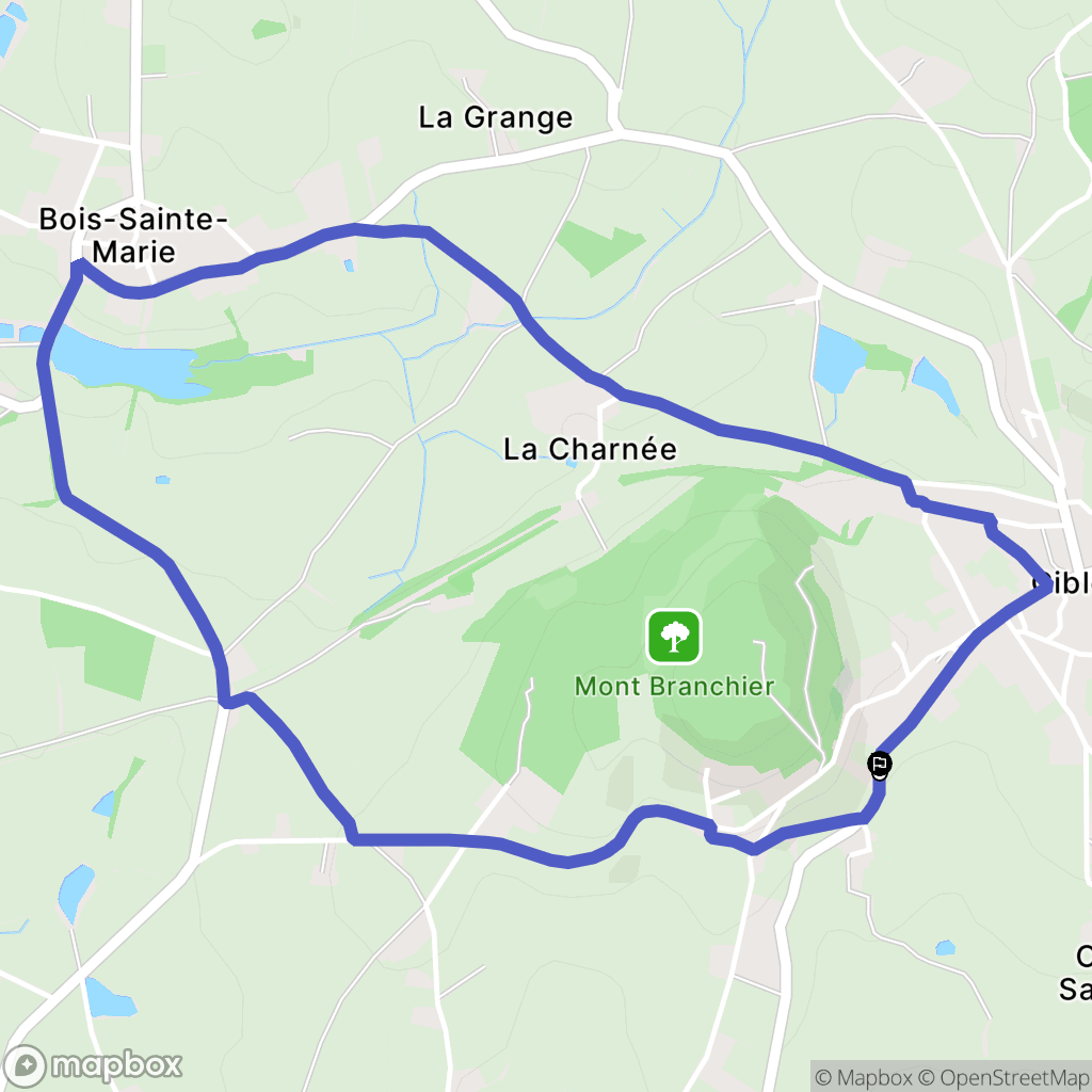 Gibles : carte du parcours de randonnée - France