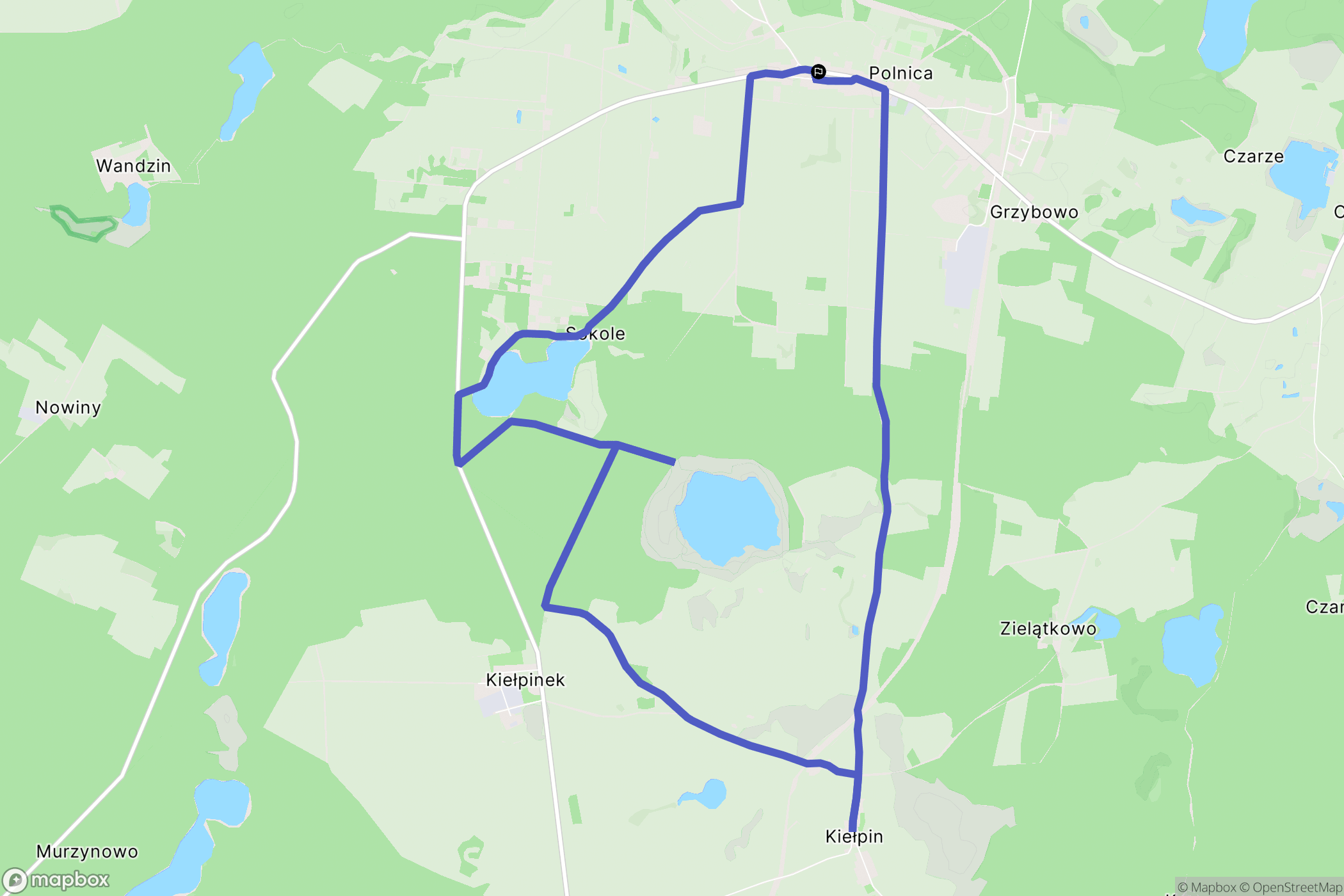 Polnica: mapa trasy - Poland