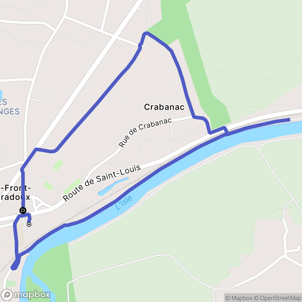 Saint-Front-de-Pradoux : carte du parcours de randonnée - France