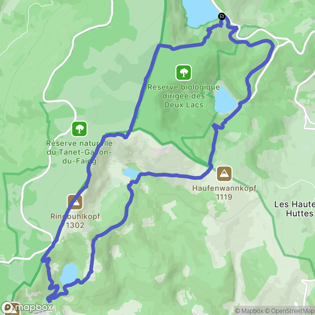 Orbey : carte du parcours de randonnée - France