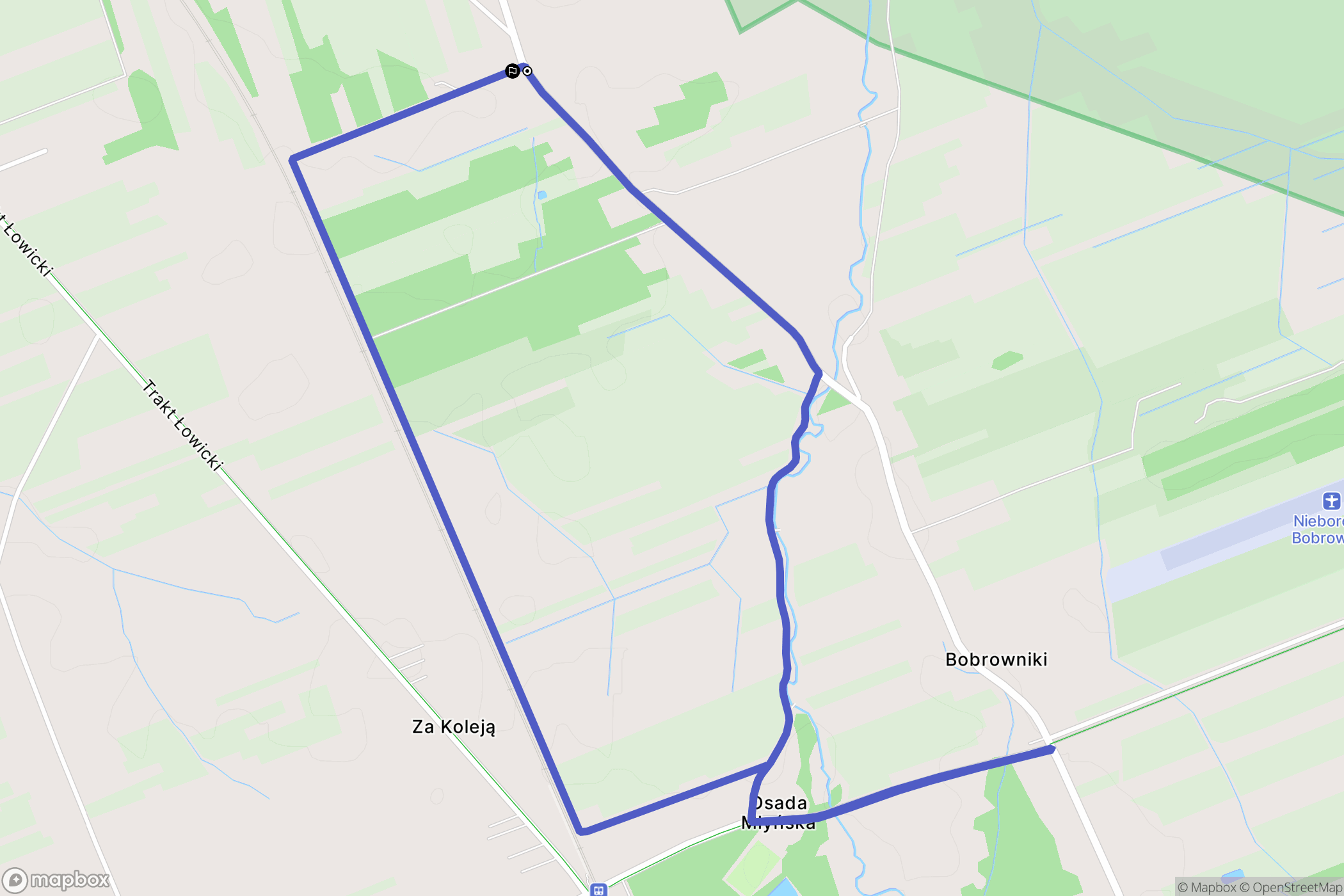 Bobrowniki: mapa trasy - Poland