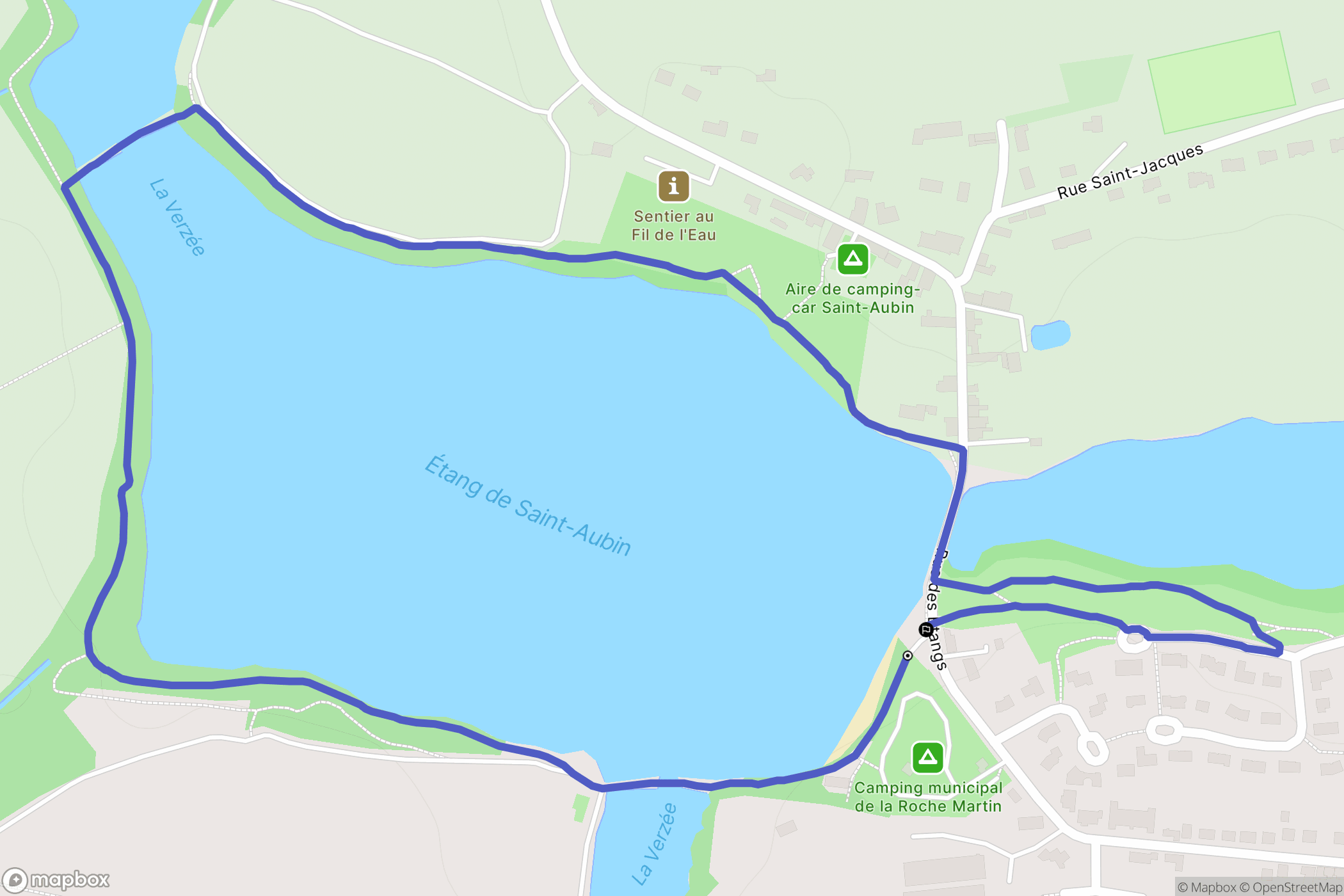 Ombrée d'Anjou : carte du parcours de randonnée - France