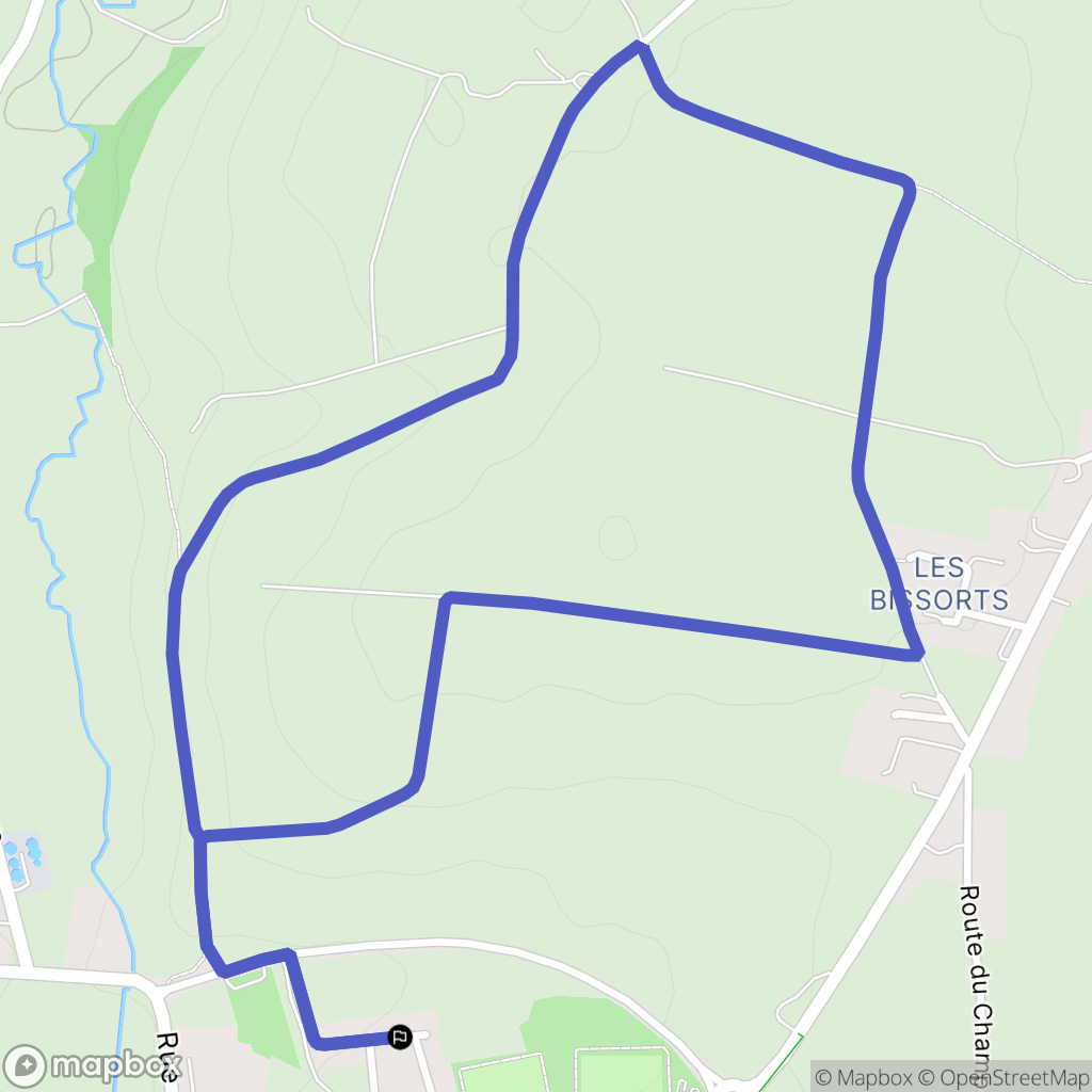 Les Monts d'Aunay : carte du parcours de randonnée - France