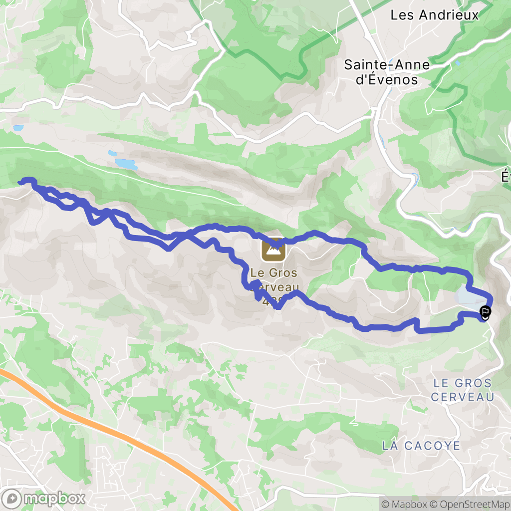 Ollioules : carte du parcours de randonnée - France