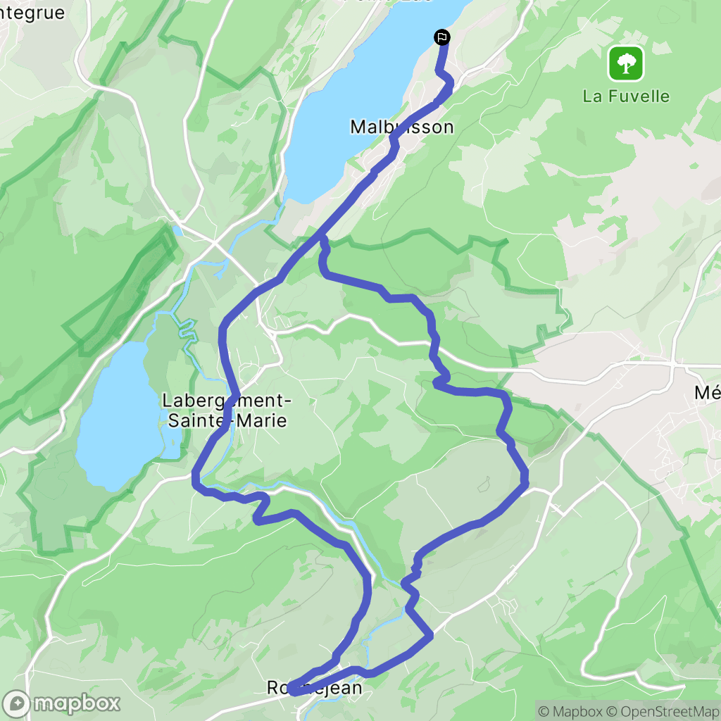 Malbuisson : carte du parcours de randonnée - France