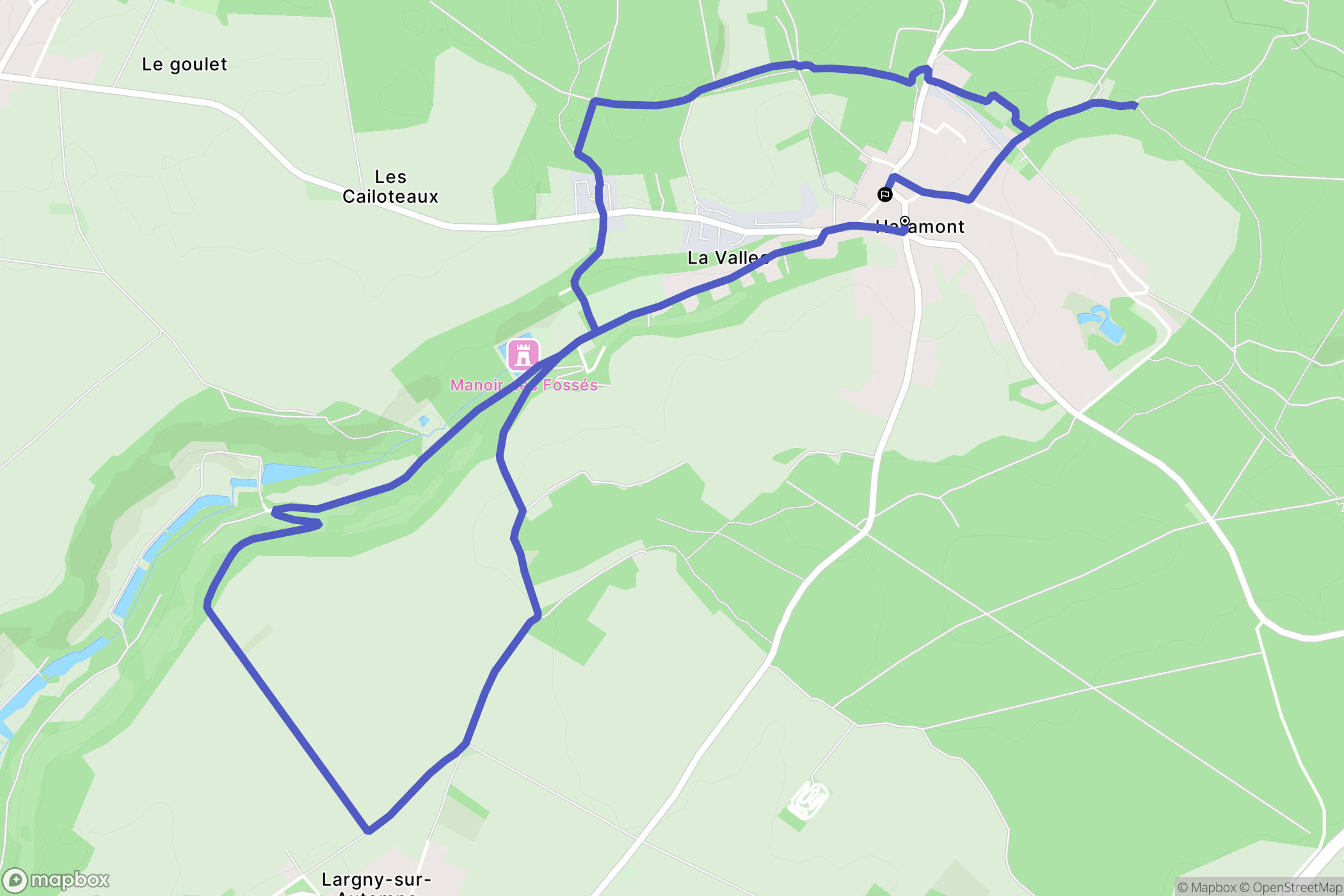 Haramont : carte du parcours de randonnée - France