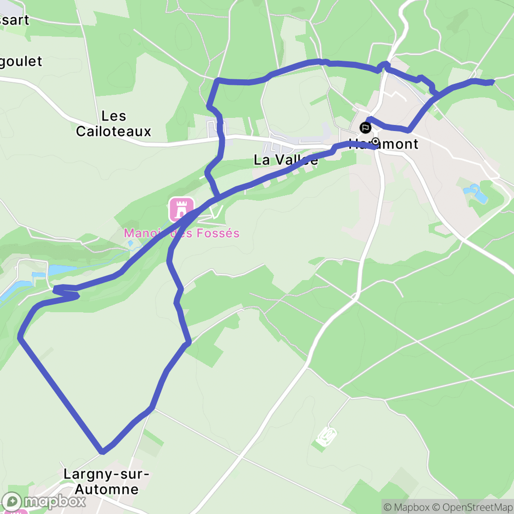 Haramont : carte du parcours de randonnée - France