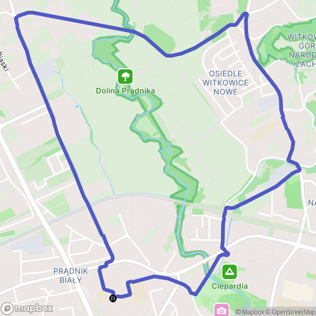 Kraków: mapa trasy - Poland
