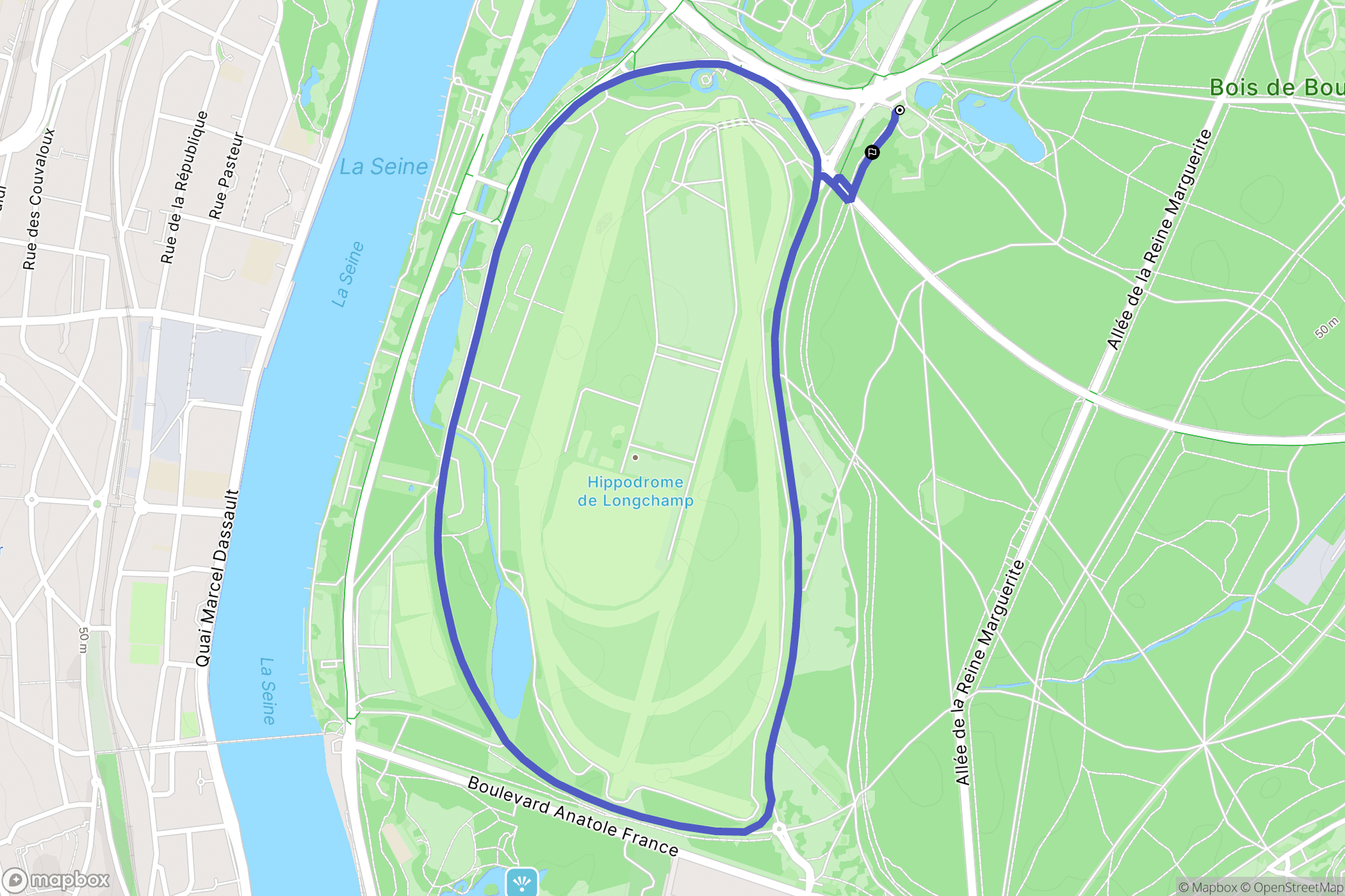 Paris : carte du parcours de randonnée - France