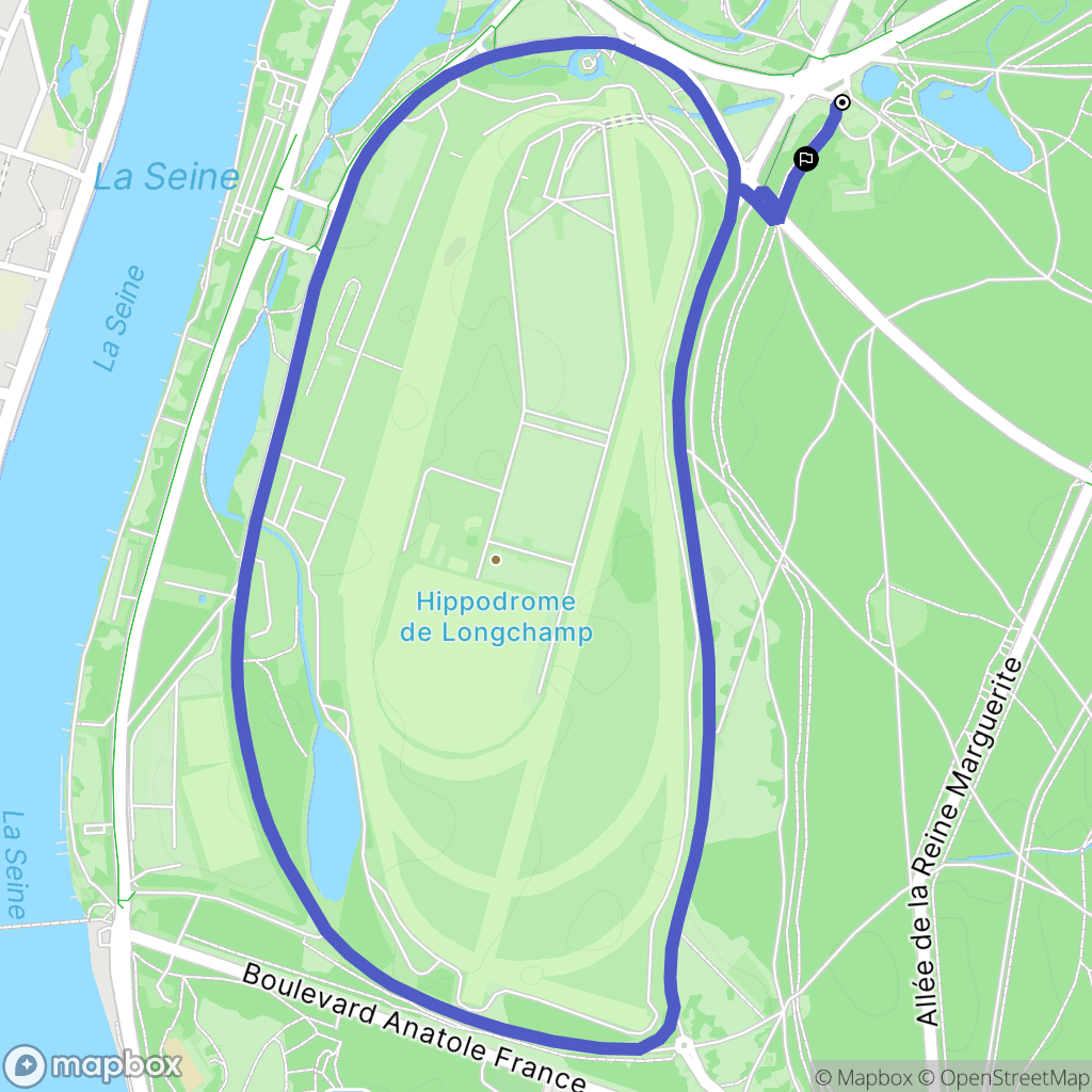 Paris : carte du parcours de randonnée - France