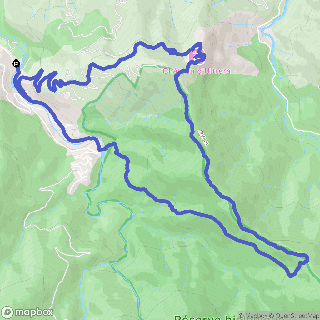 Sorède : carte du parcours de randonnée - France
