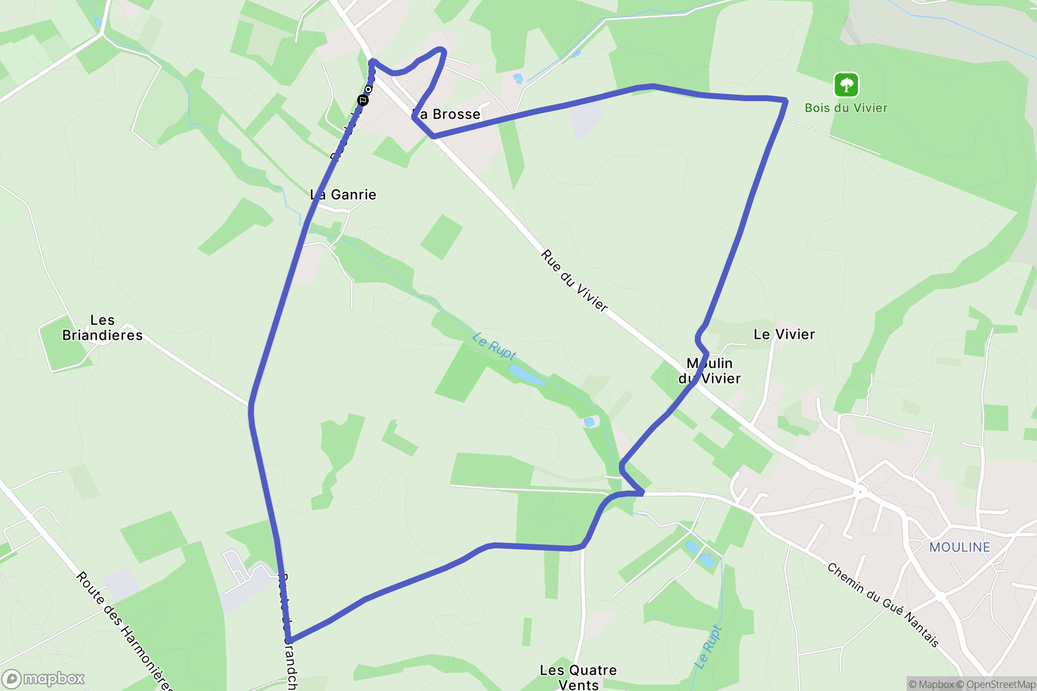 La Chapelle-sur-Erdre : carte du parcours de randonnée - France