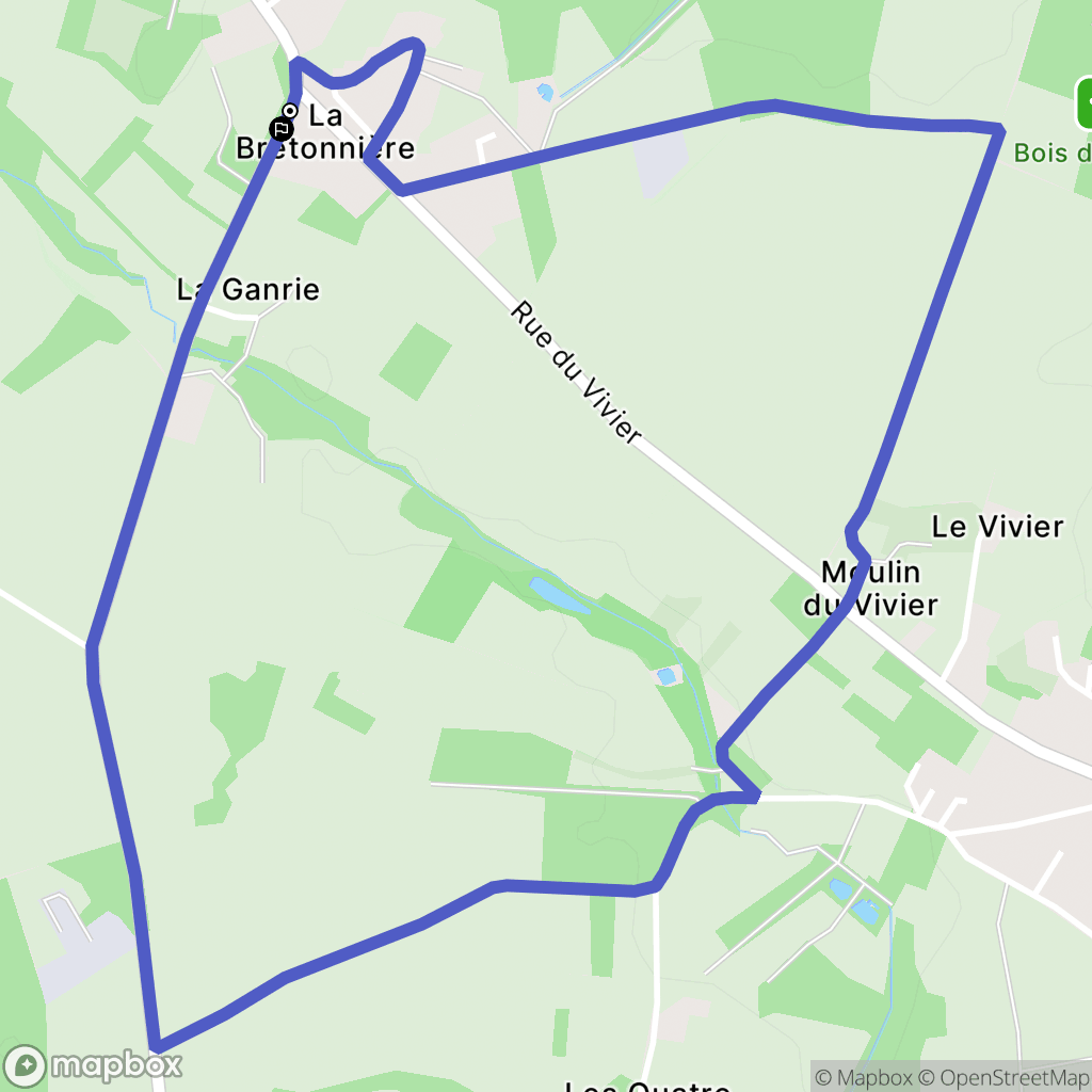 La Chapelle-sur-Erdre : carte du parcours de randonnée - France