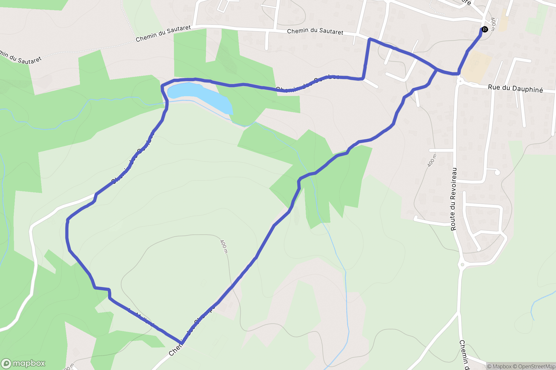 Saint-Georges-d'Espéranche : carte du parcours de randonnée - France