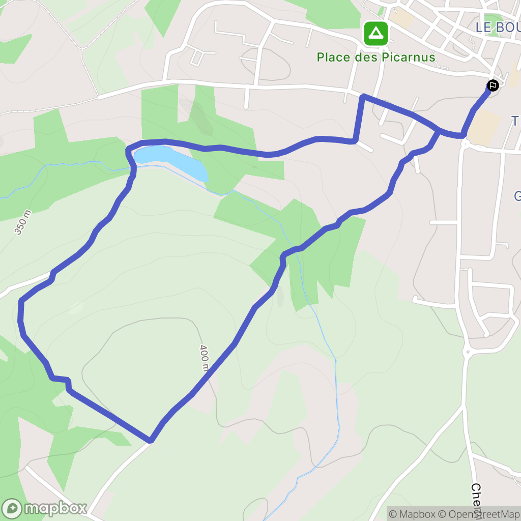 Saint-Georges-d'Espéranche : carte du parcours de randonnée - France