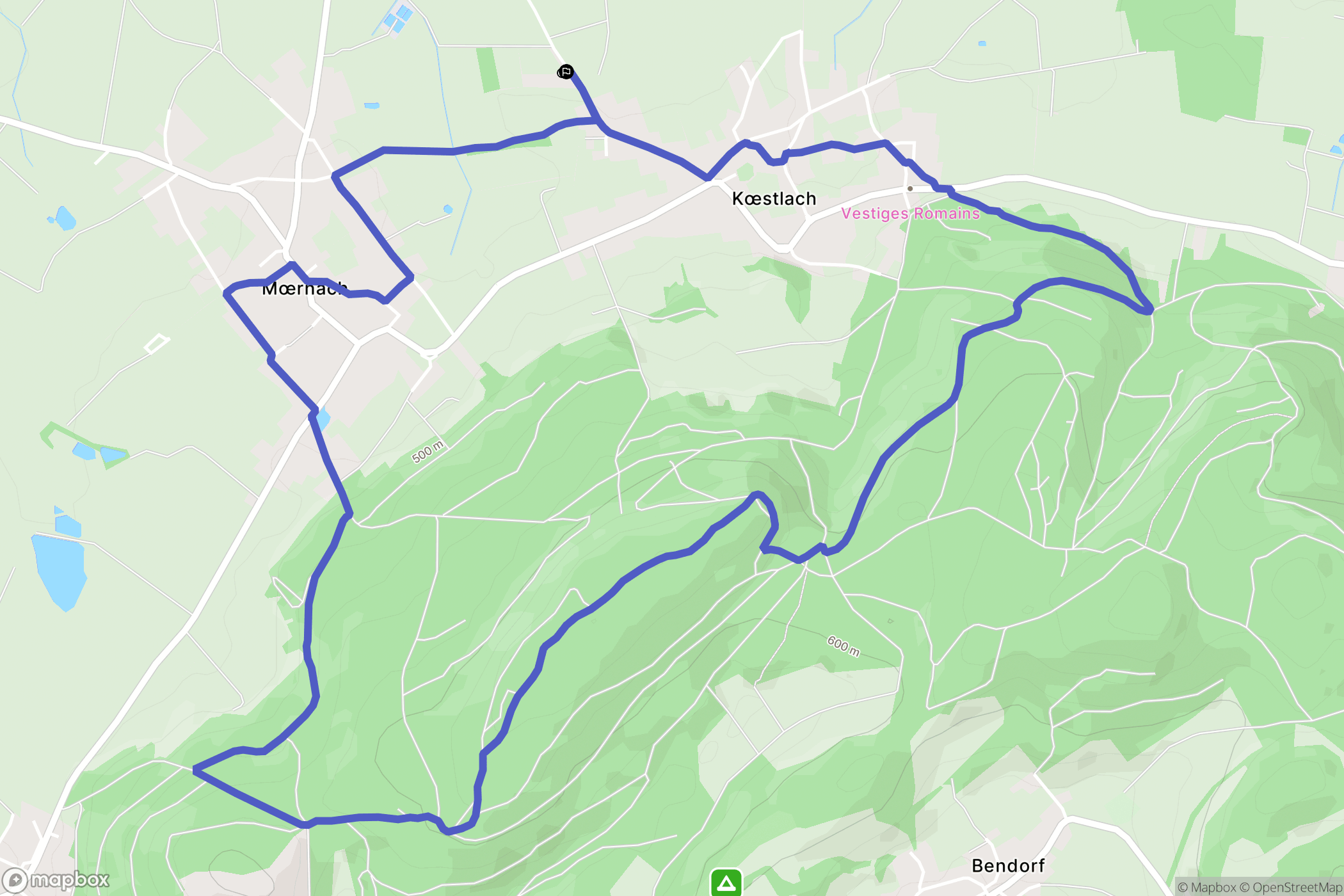 Kœstlach : carte du parcours de randonnée - France
