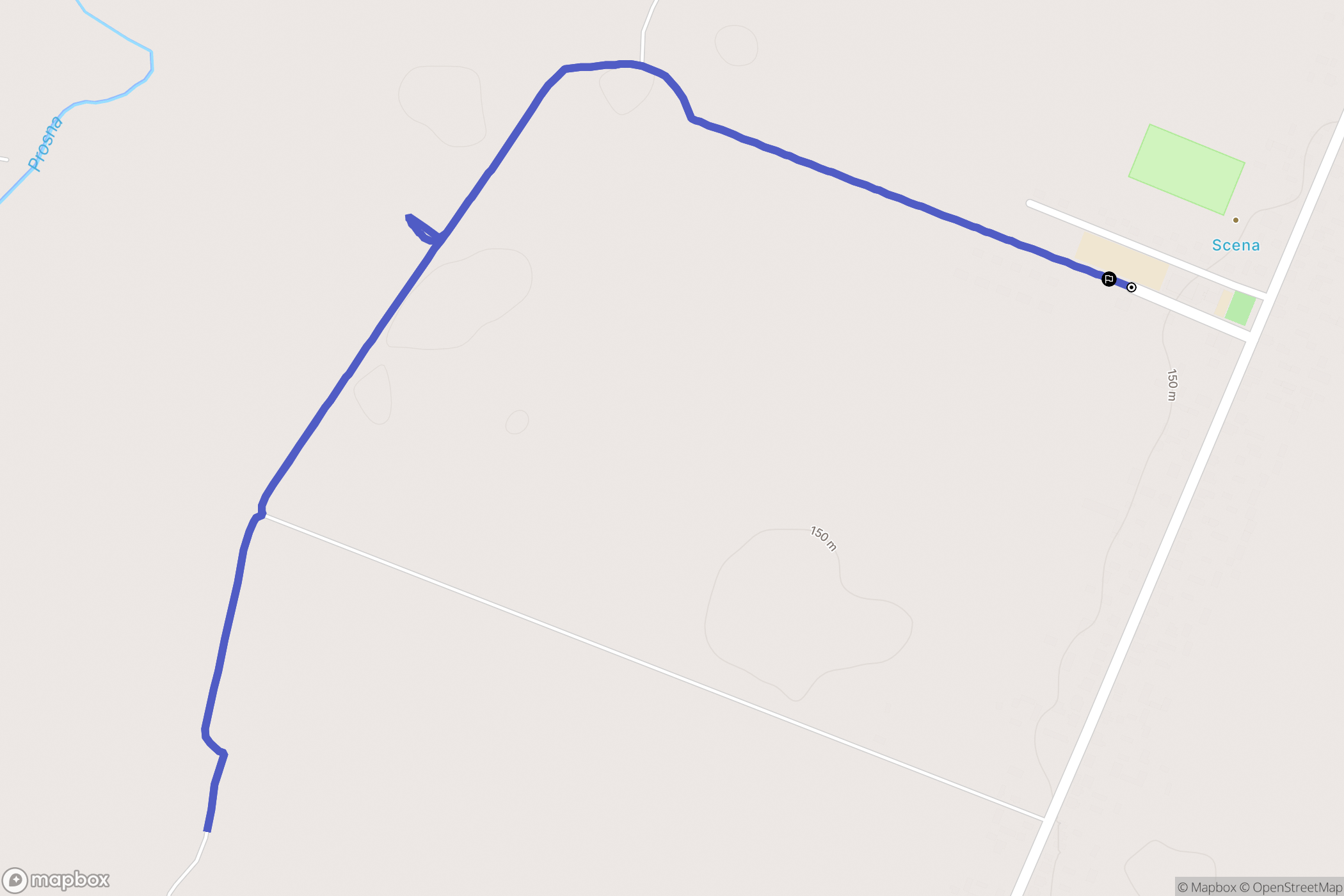 Osiek: mapa trasy - Poland