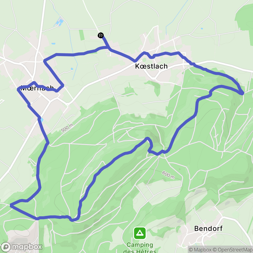 Kœstlach : carte du parcours de randonnée - France