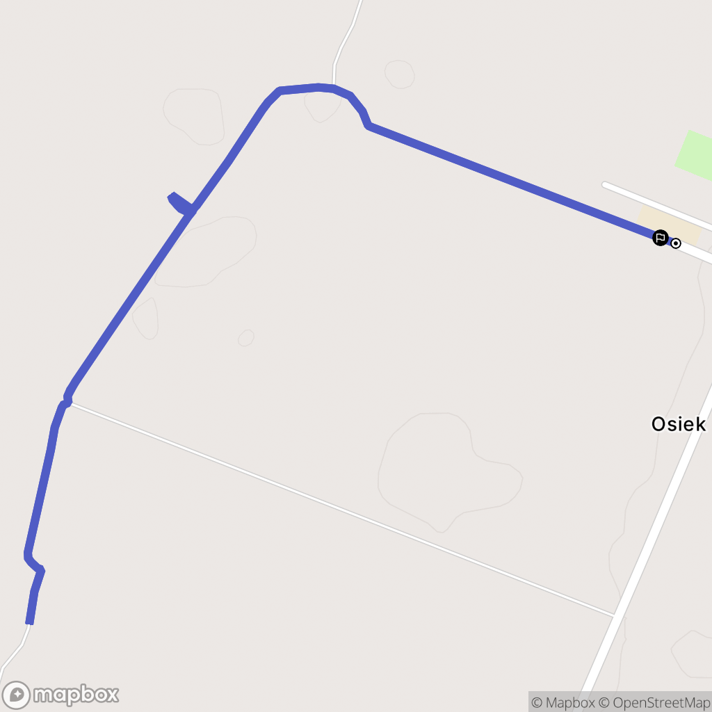 Osiek: mapa trasy - Poland