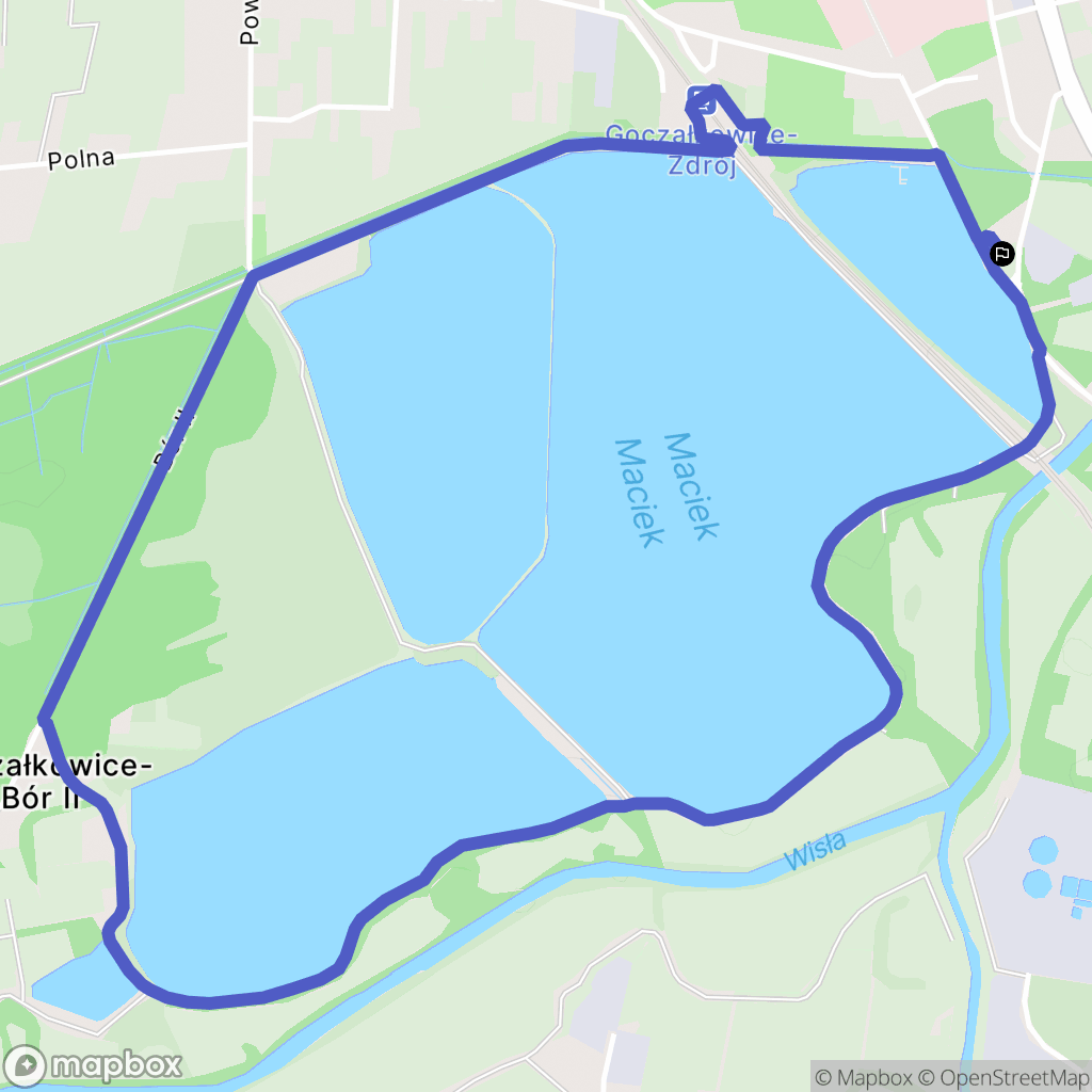 Goczałkowice-Zdrój: mapa trasy - Poland