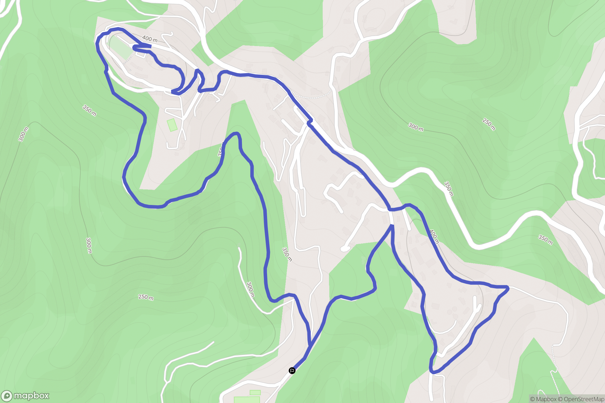 Tanneron : carte du parcours de randonnée - France