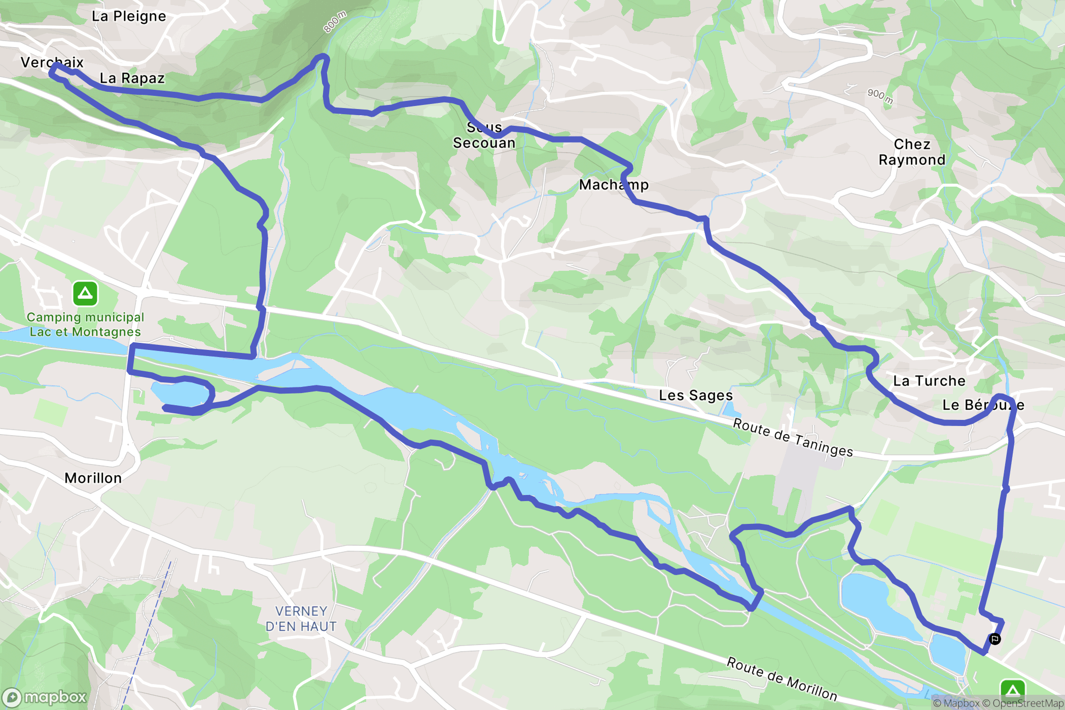 Samoëns : carte du parcours de randonnée - France