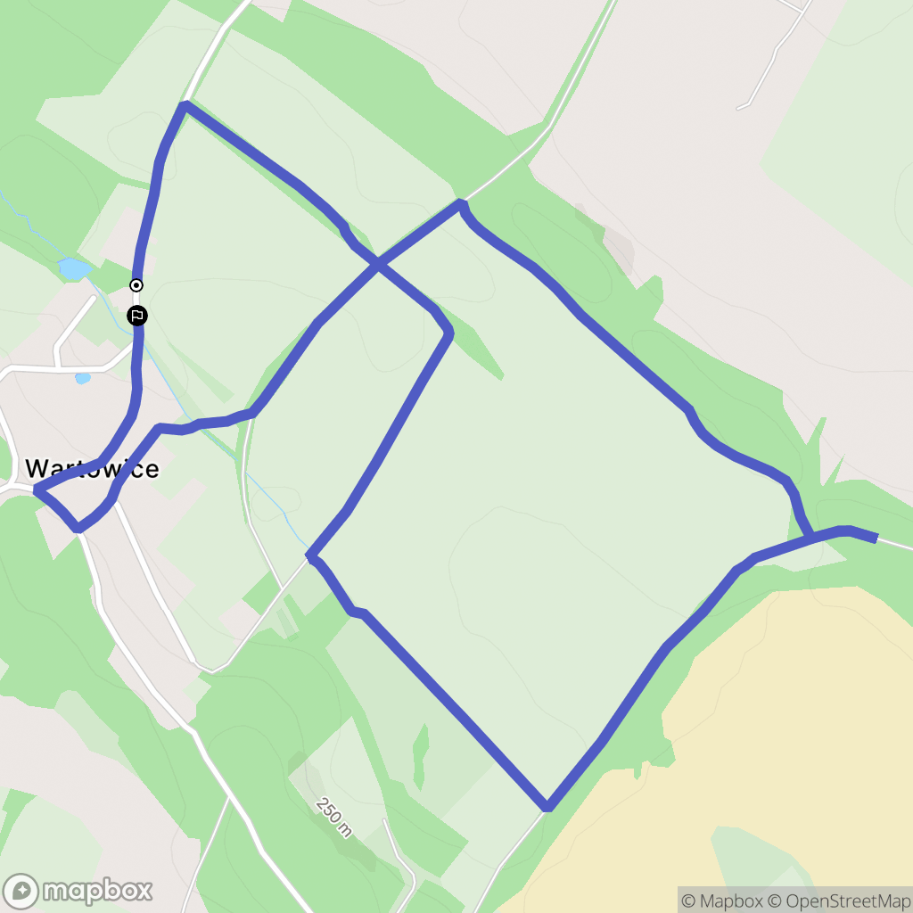 Wartowice: mapa trasy - Poland