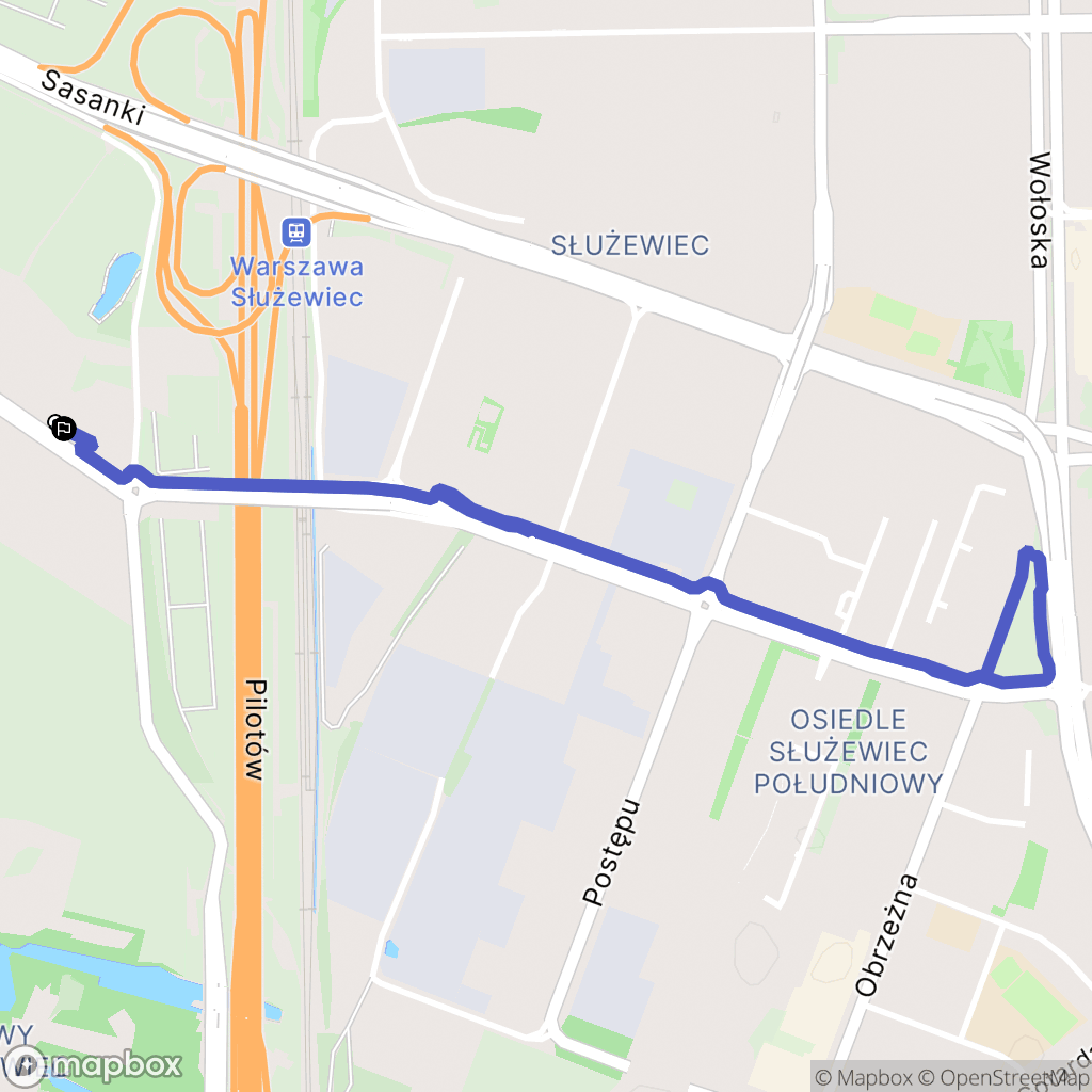 Warszawa: mapa trasy - Poland