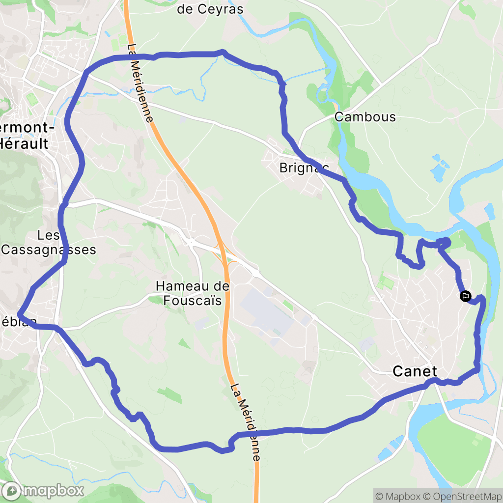 Canet : carte du parcours de randonnée - France