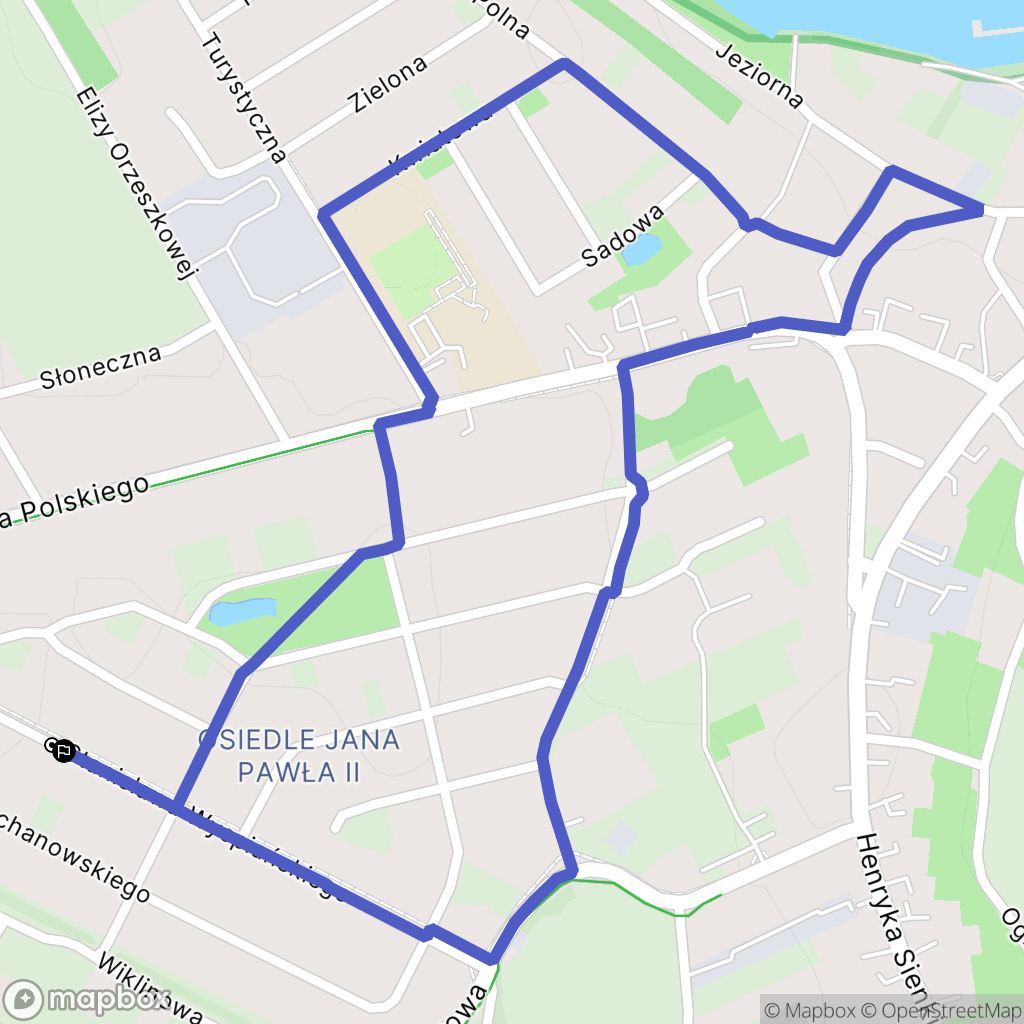 Sępólno Krajeńskie: mapa trasy - Poland