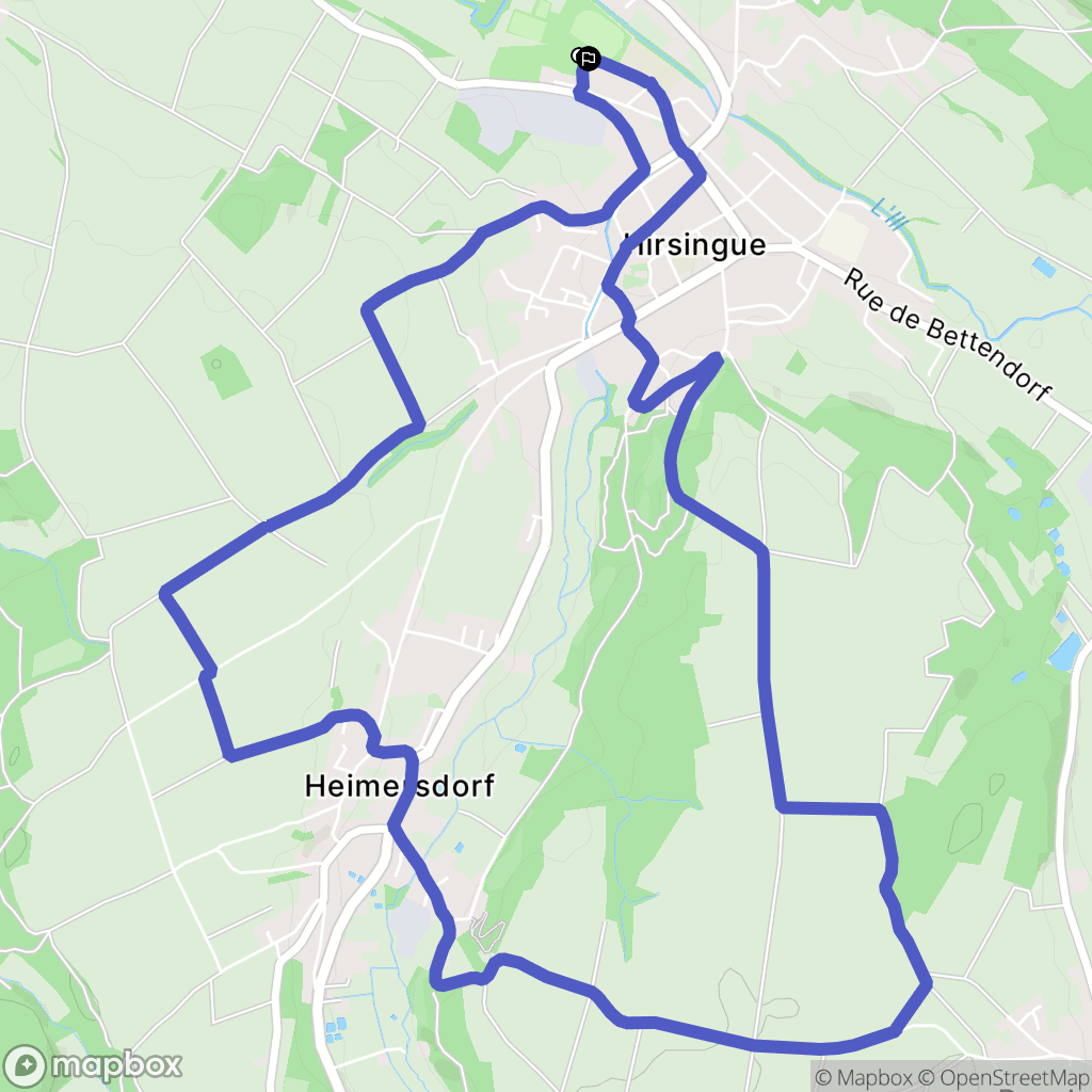Hirsingue : carte du parcours de randonnée - France