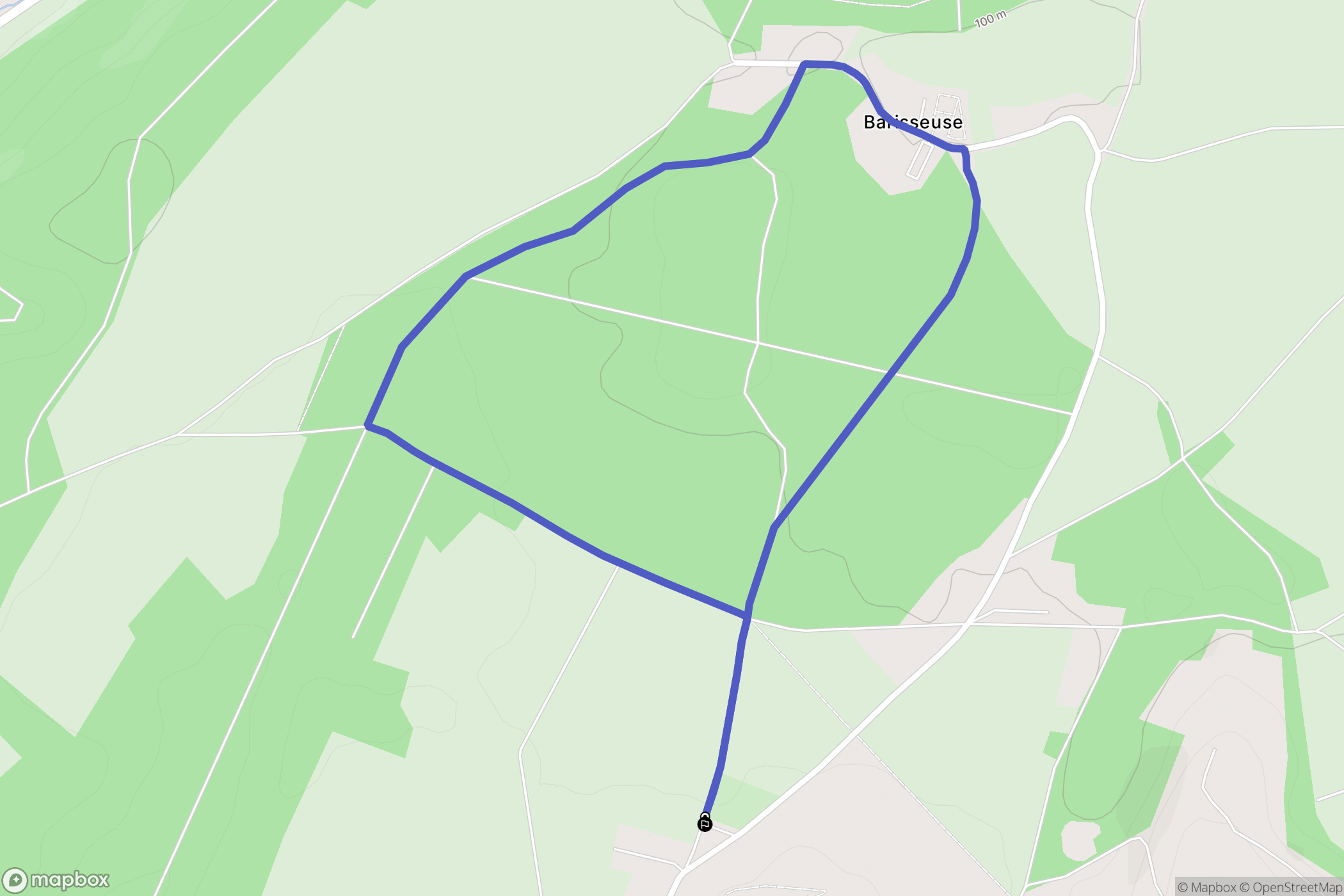 Saint-Vaast-lès-Mello : carte du parcours de randonnée - France