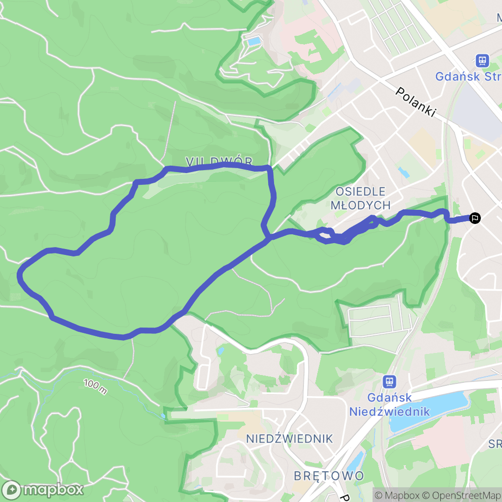 Gdańsk: mapa trasy - Poland