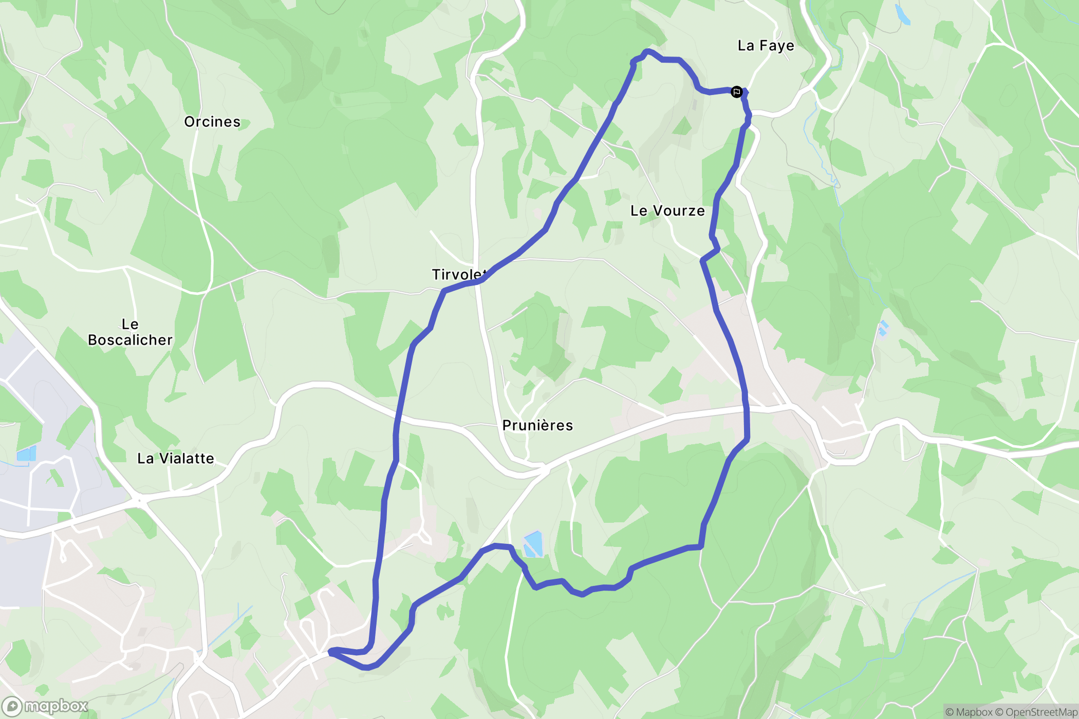 Saint-Pal-de-Mons : carte du parcours de randonnée - France