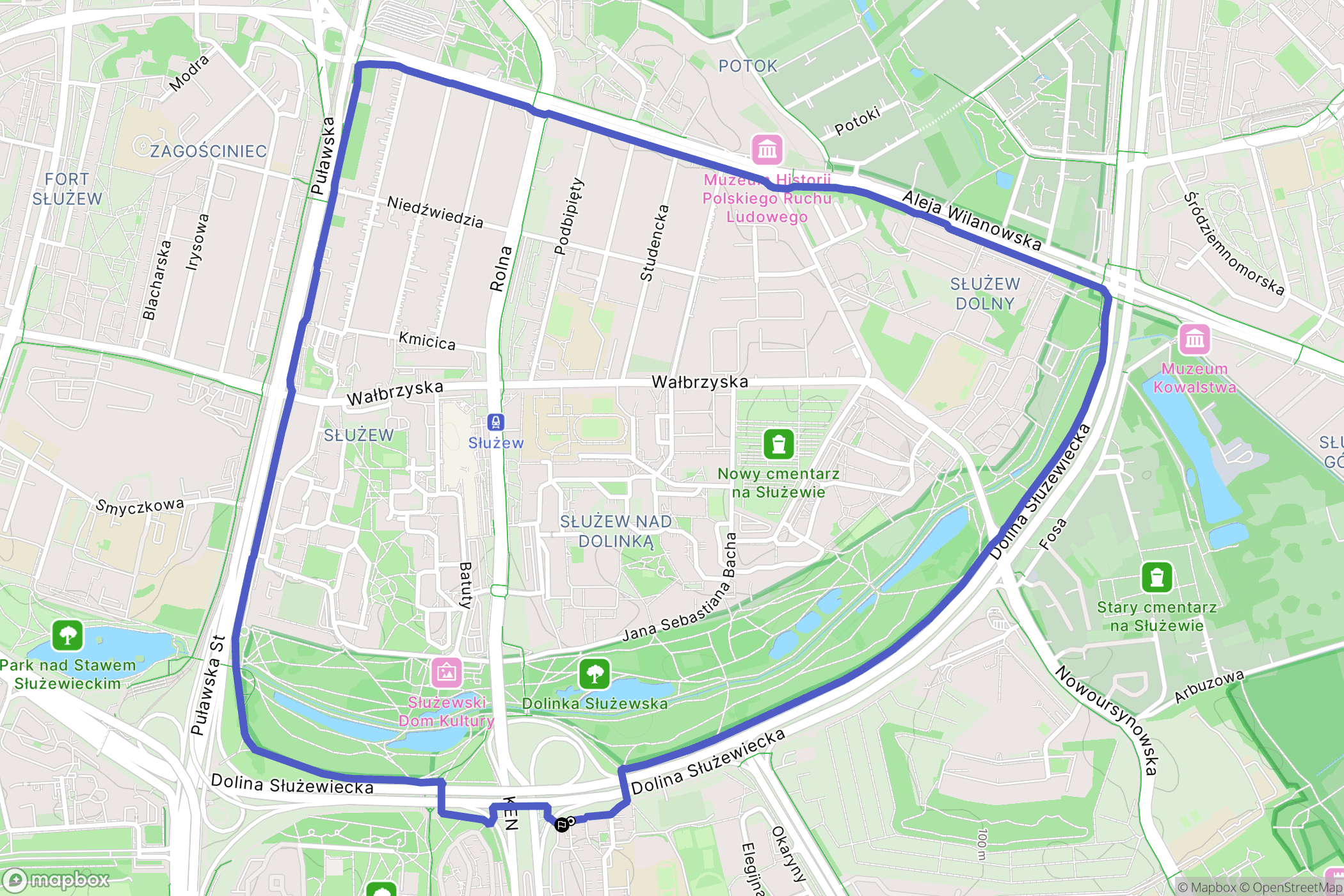 Warszawa: mapa trasy - Poland