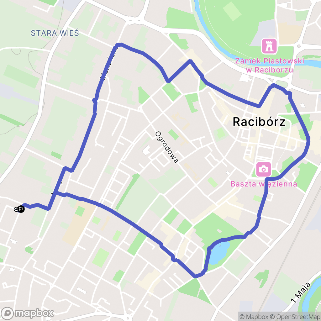 Racibórz: mapa trasy - Poland
